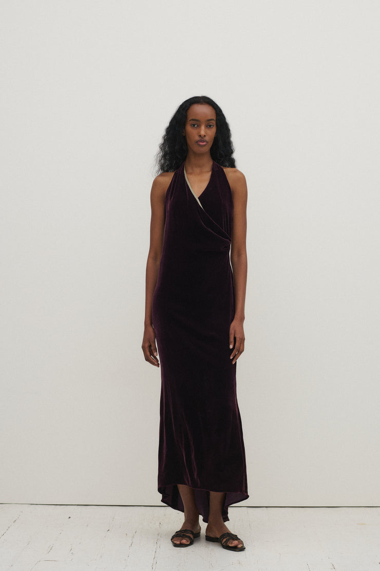 Chloé Aubergine Velvet Dress - Desert Vintage