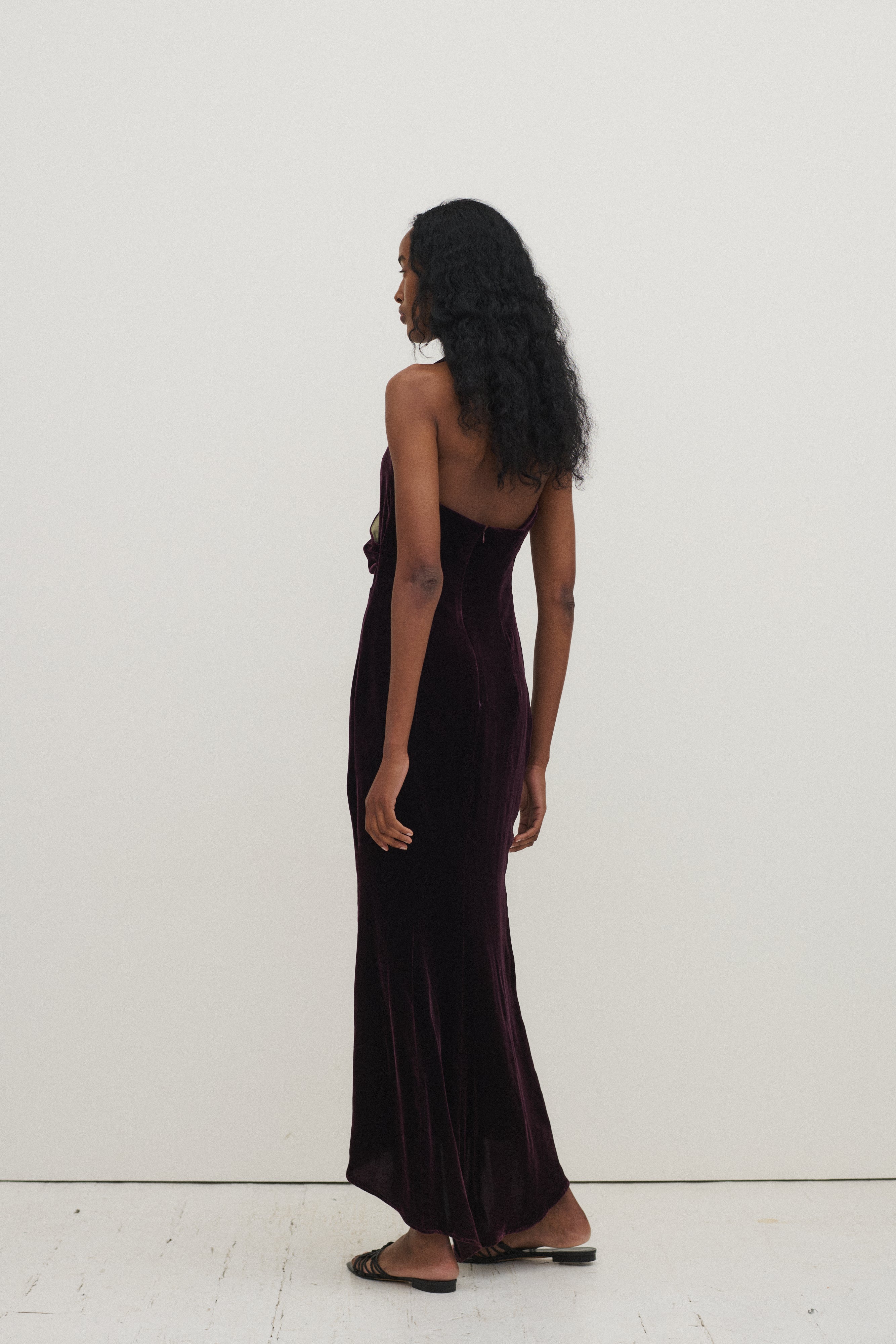 Chloé Aubergine Velvet Dress - Desert Vintage