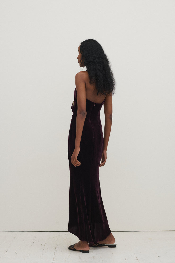 Chloé Aubergine Velvet Dress - Desert Vintage