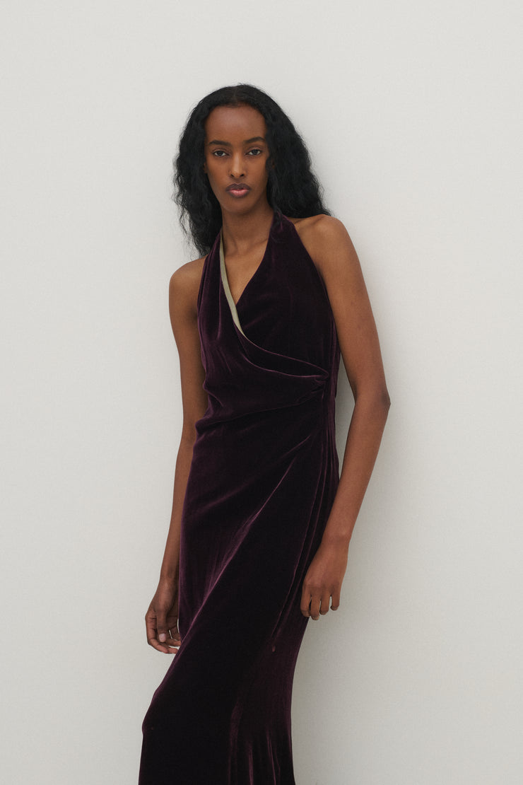 Chloé Aubergine Velvet Dress - Desert Vintage