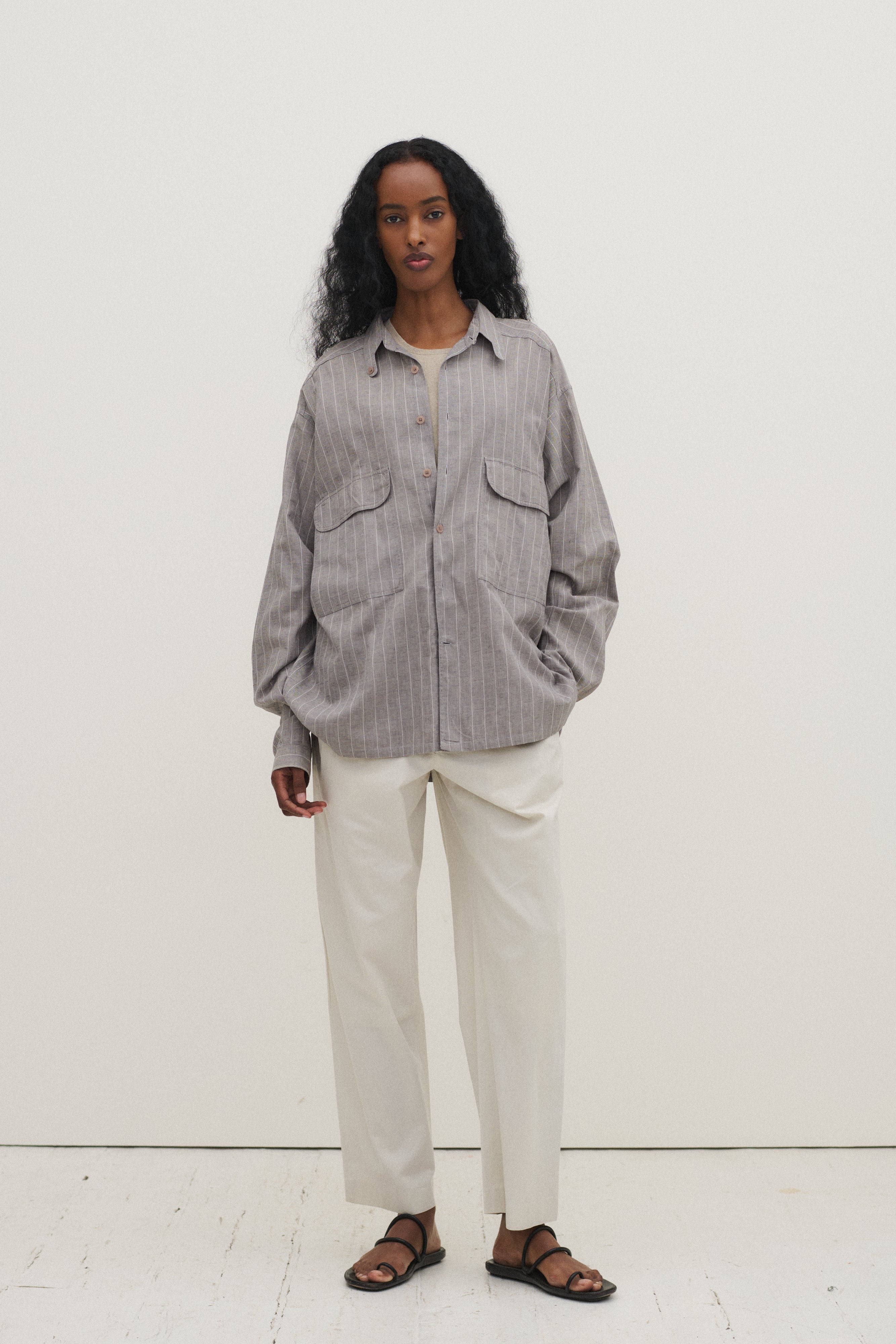 Armani Striped Button Down - Desert Vintage