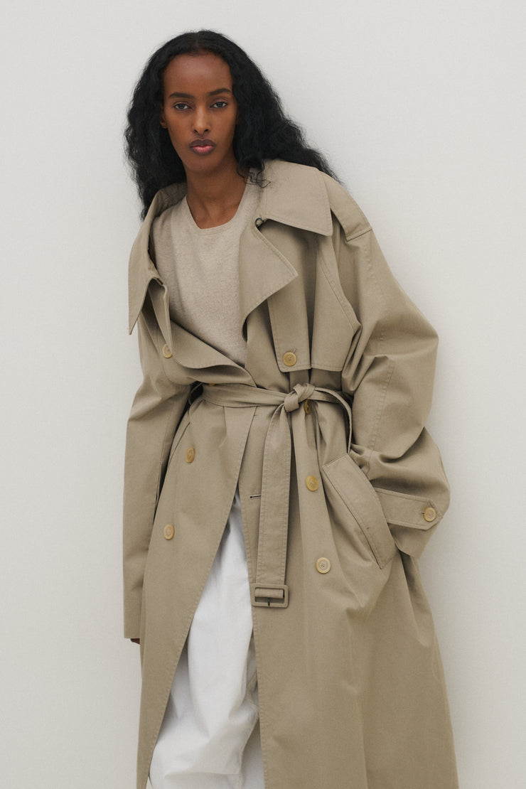 Balenciaga Asymmetric Trench Coat - Desert Vintage