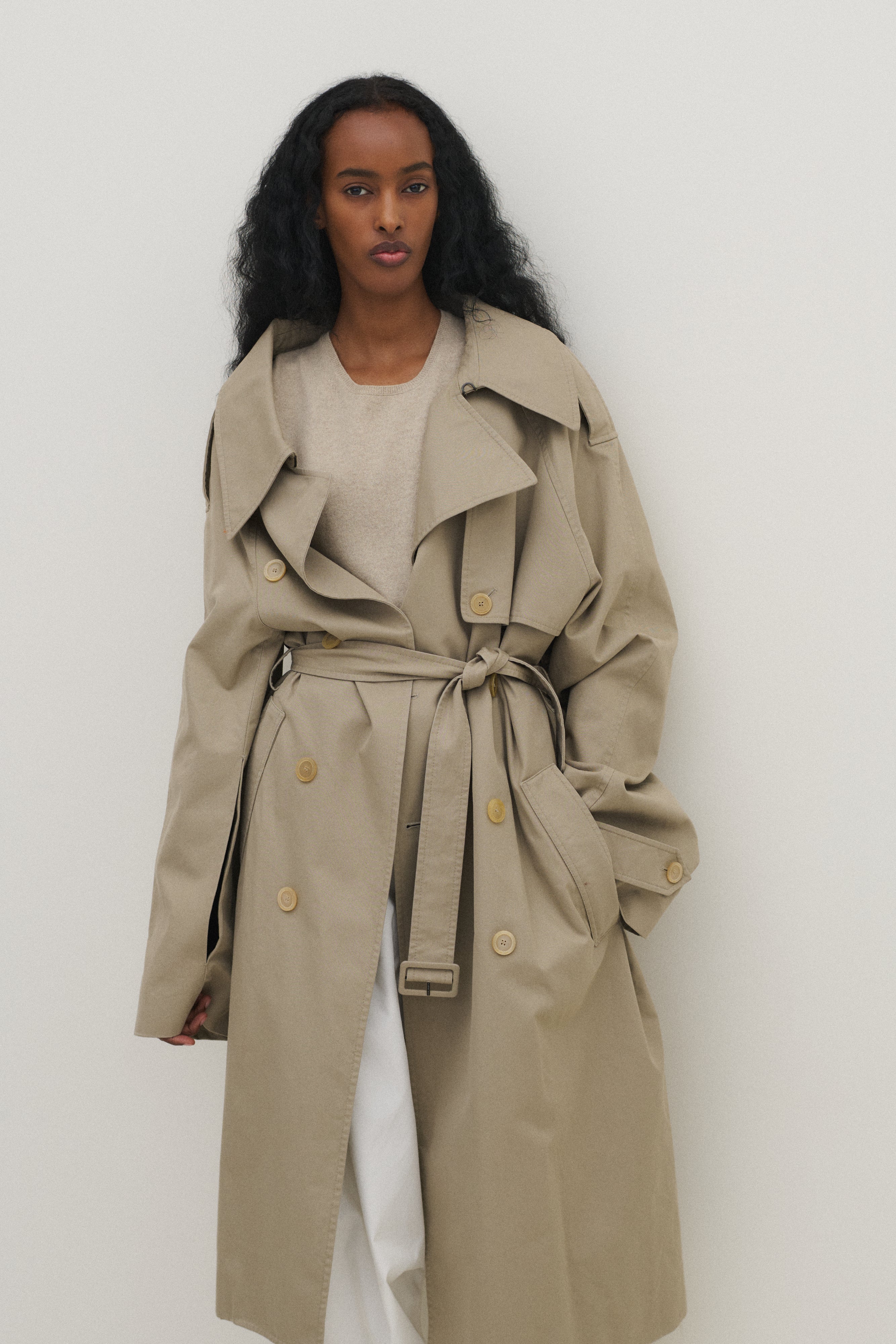 Balenciaga Asymmetric Trench Coat - Desert Vintage