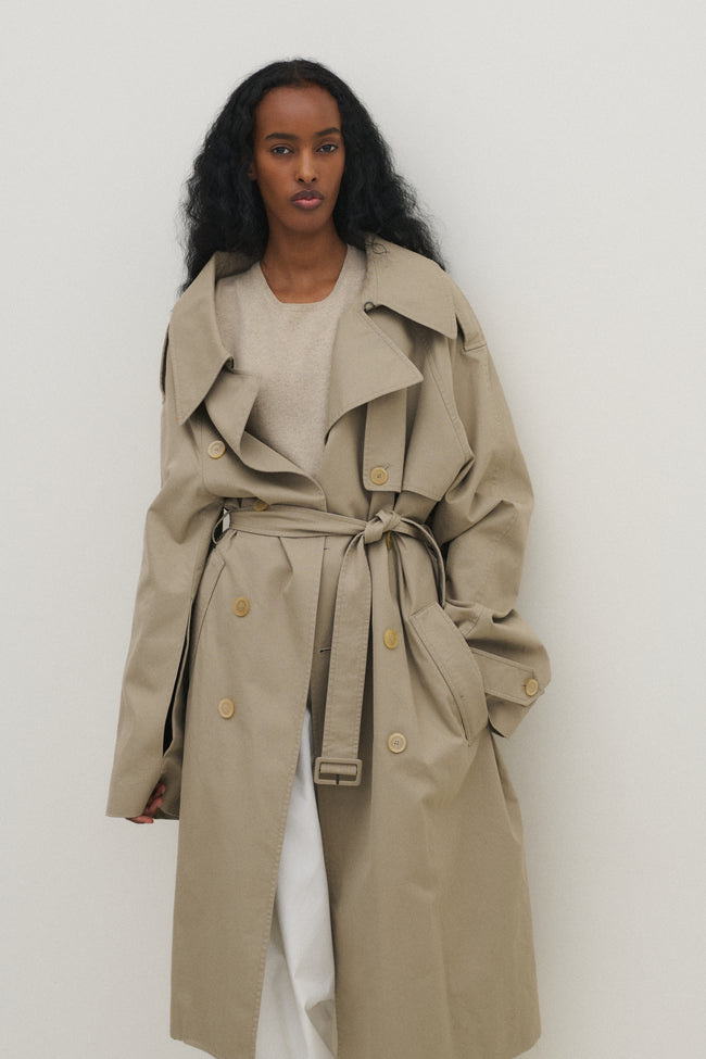 Balenciaga Asymmetric Trench Coat - Desert Vintage