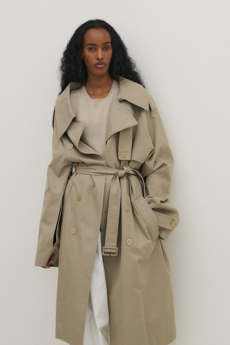 Balenciaga Asymmetric Trench Coat - Desert Vintage