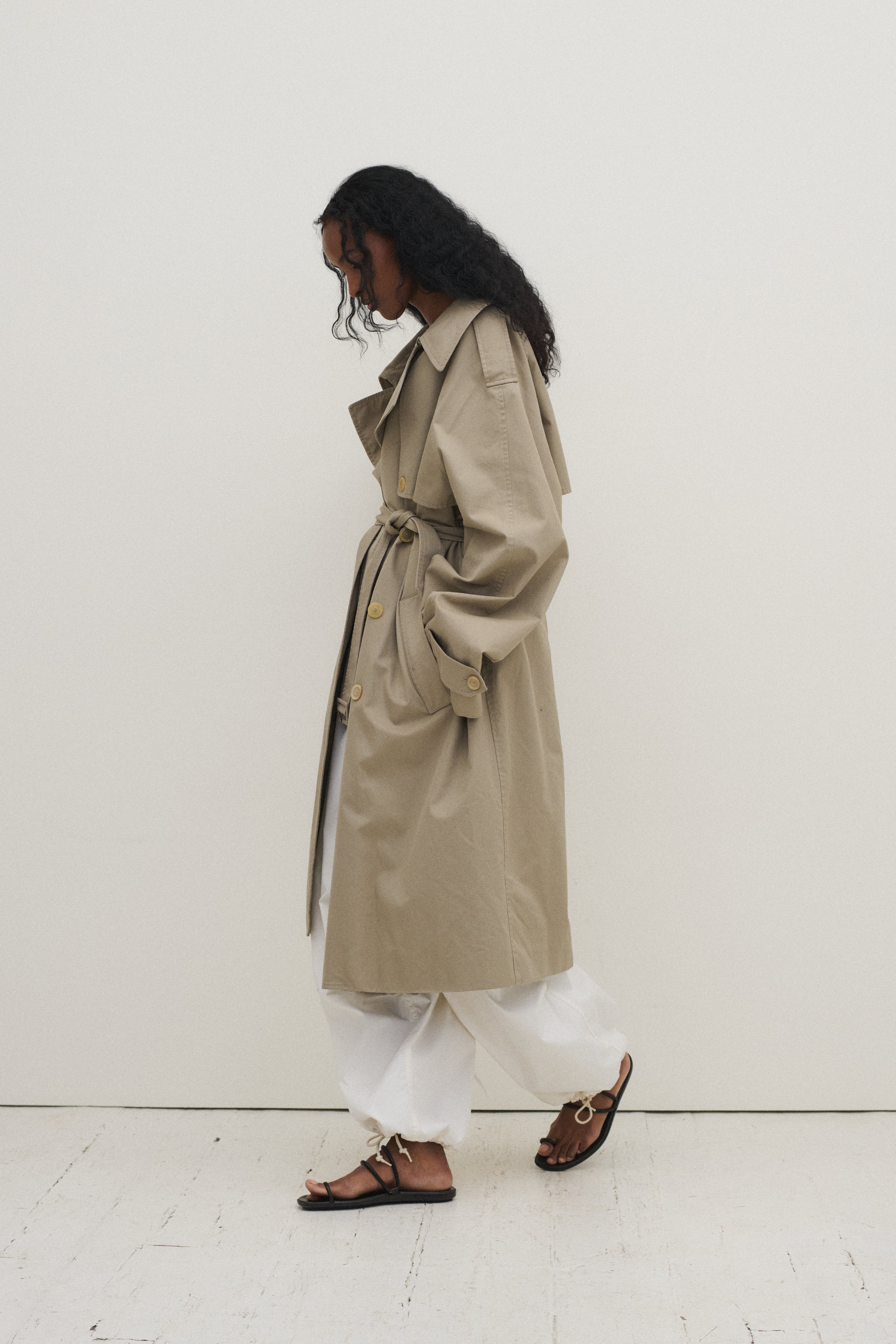 Balenciaga Asymmetric Trench Coat - Desert Vintage