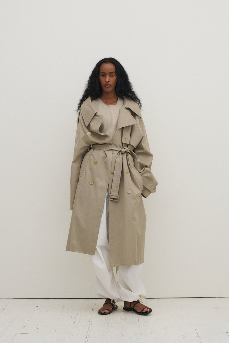 Balenciaga Asymmetric Trench Coat - Desert Vintage
