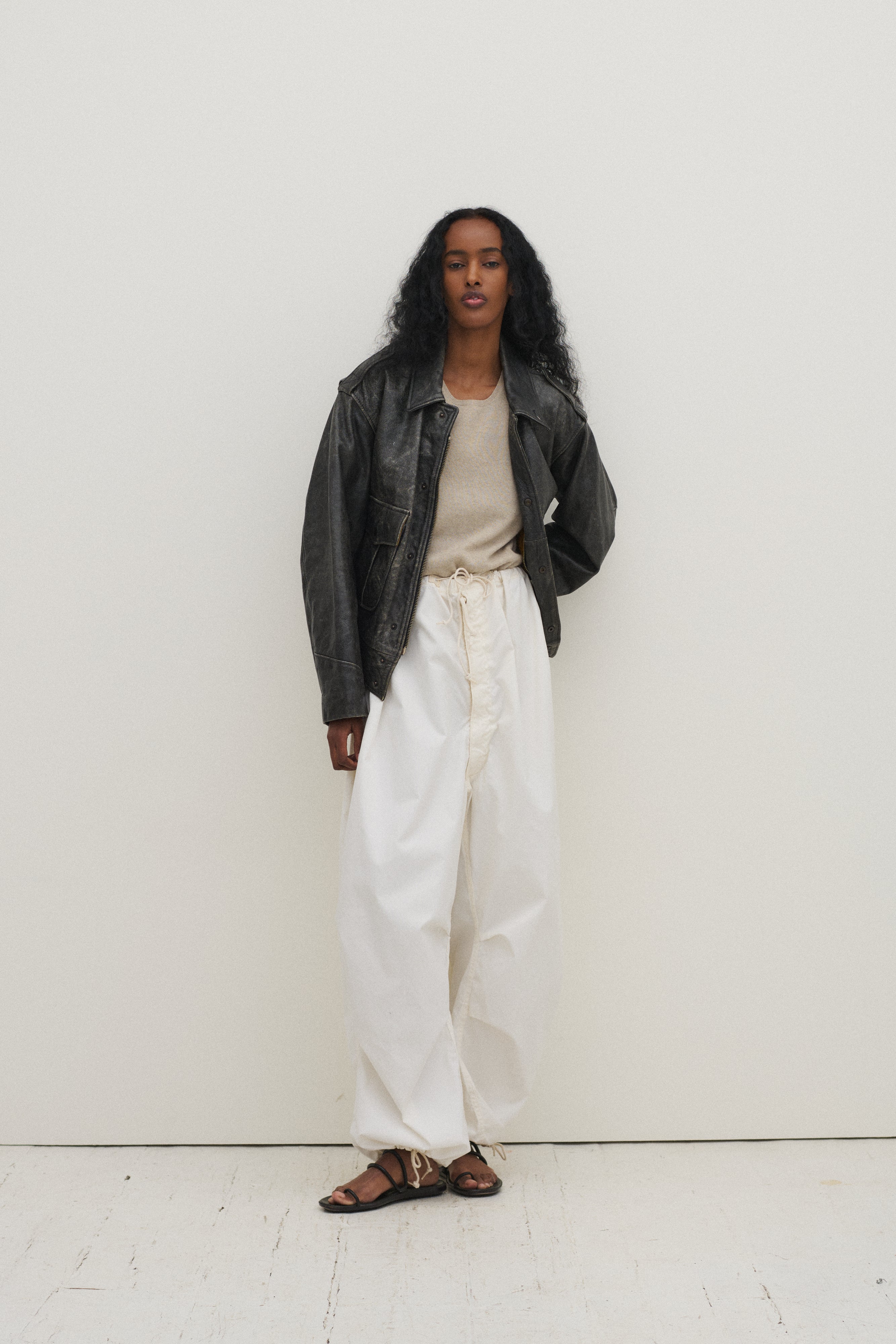 Armani Leather Bomber - Desert Vintage