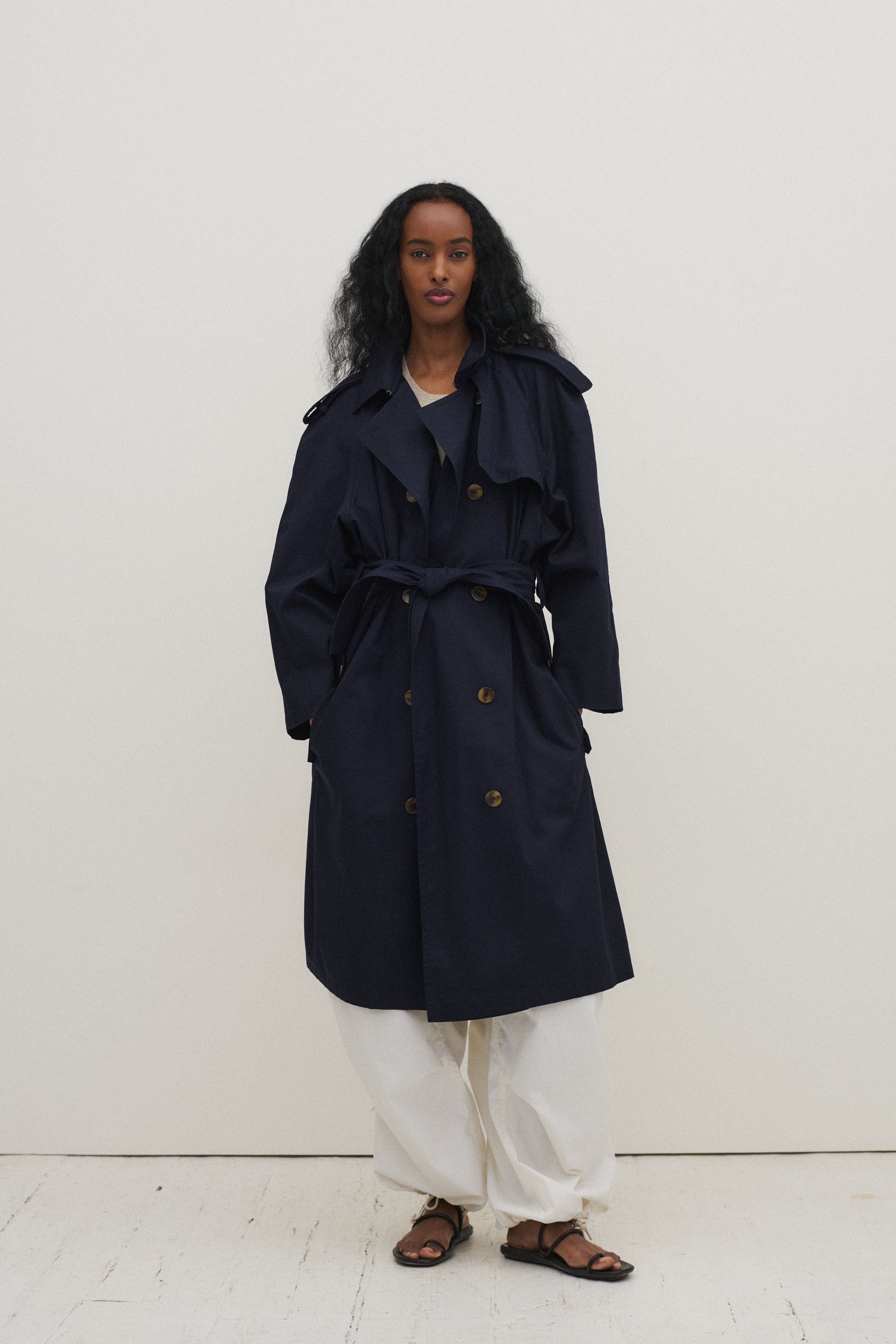 Céline Navy Trench - Desert Vintage