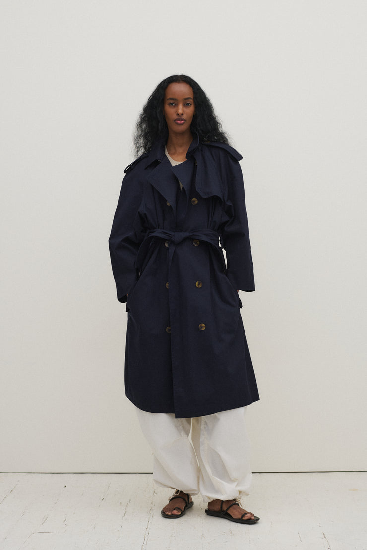 Céline Navy Trench - Desert Vintage