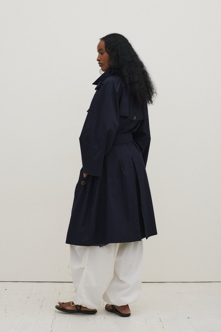 Céline Navy Trench - Desert Vintage