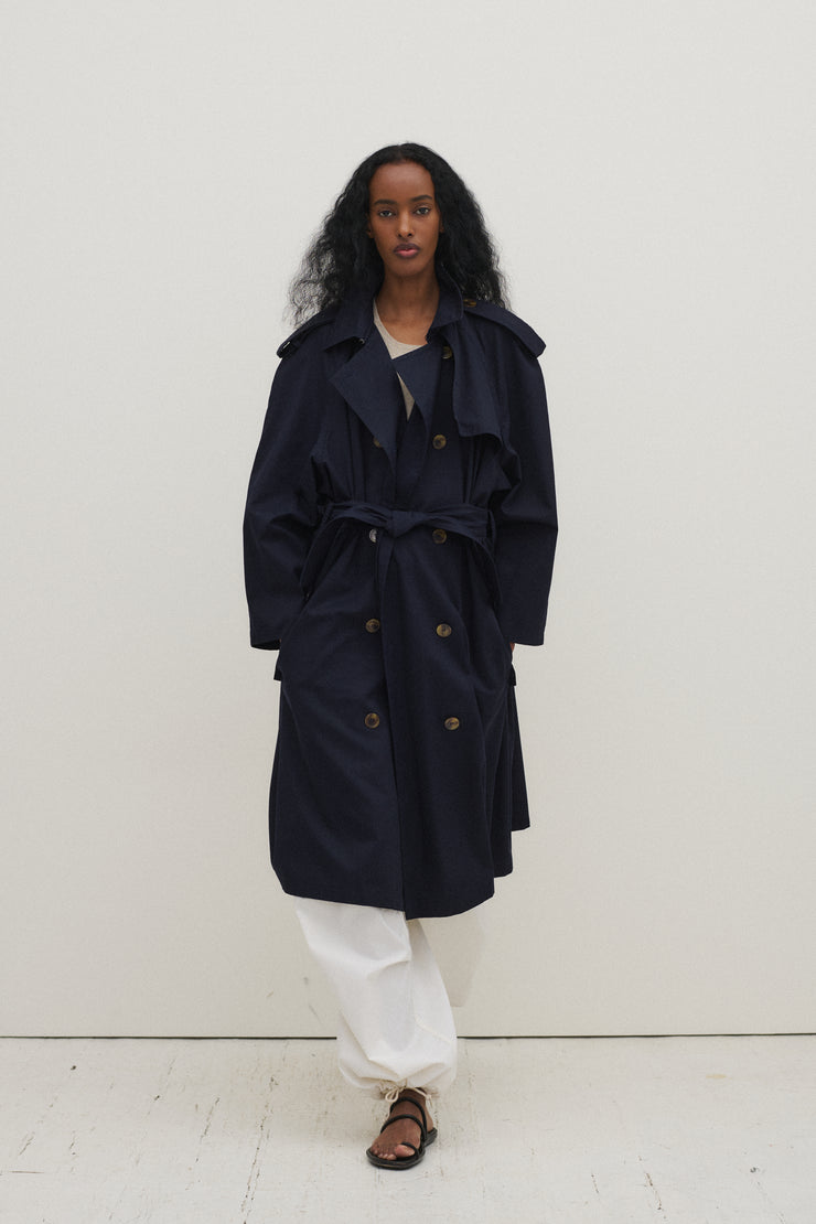 Céline Navy Trench - Desert Vintage