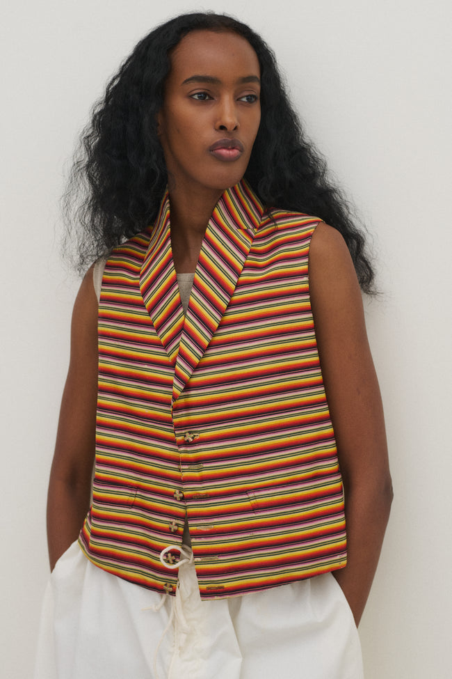 Antique Stripe Waistcoat - Desert Vintage