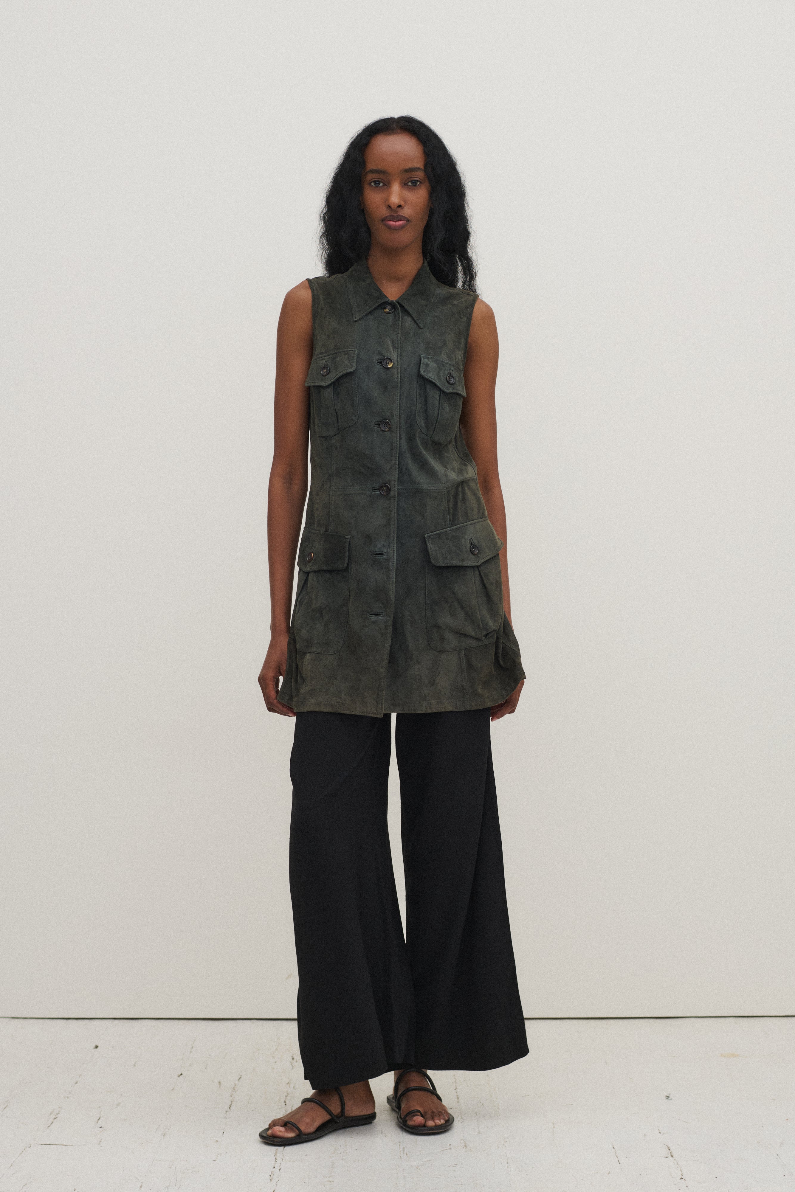 1990s Jil Sander Suede Tunic - Desert Vintage