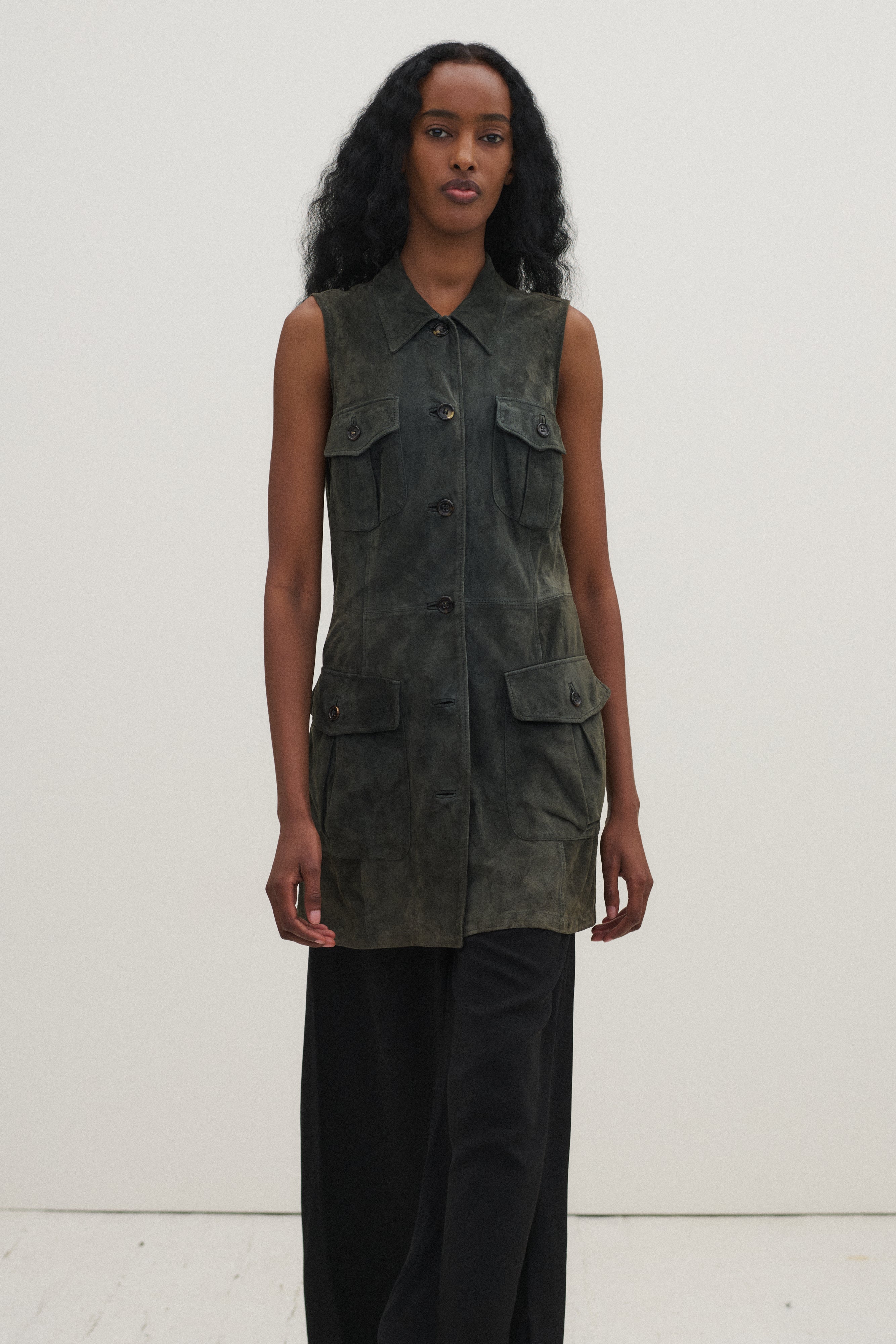 1990s Jil Sander Suede Tunic - Desert Vintage