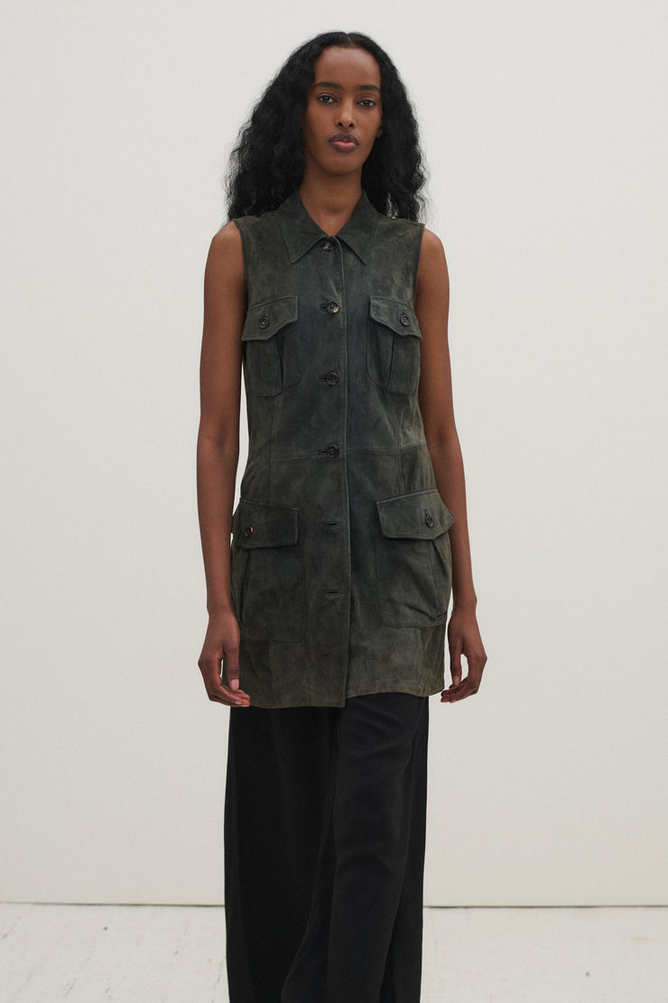 1990s Jil Sander Suede Tunic - Desert Vintage