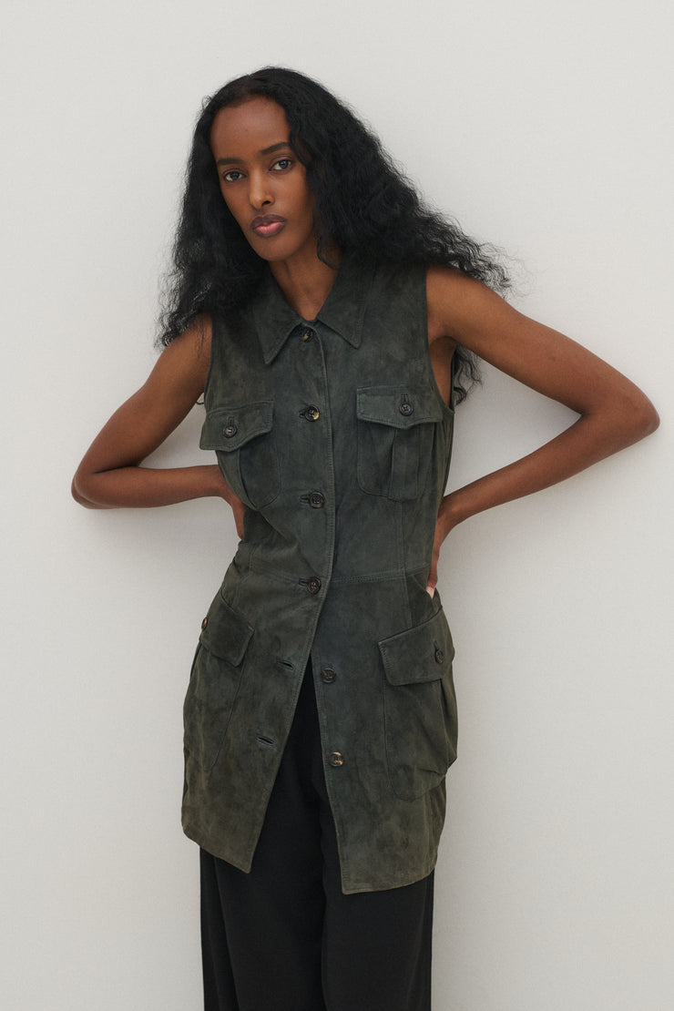 1990s Jil Sander Suede Tunic - Desert Vintage