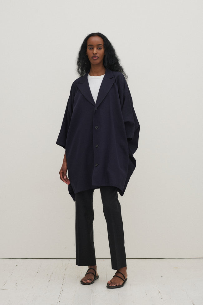 Yohji Yamamoto Navy Coat - Desert Vintage