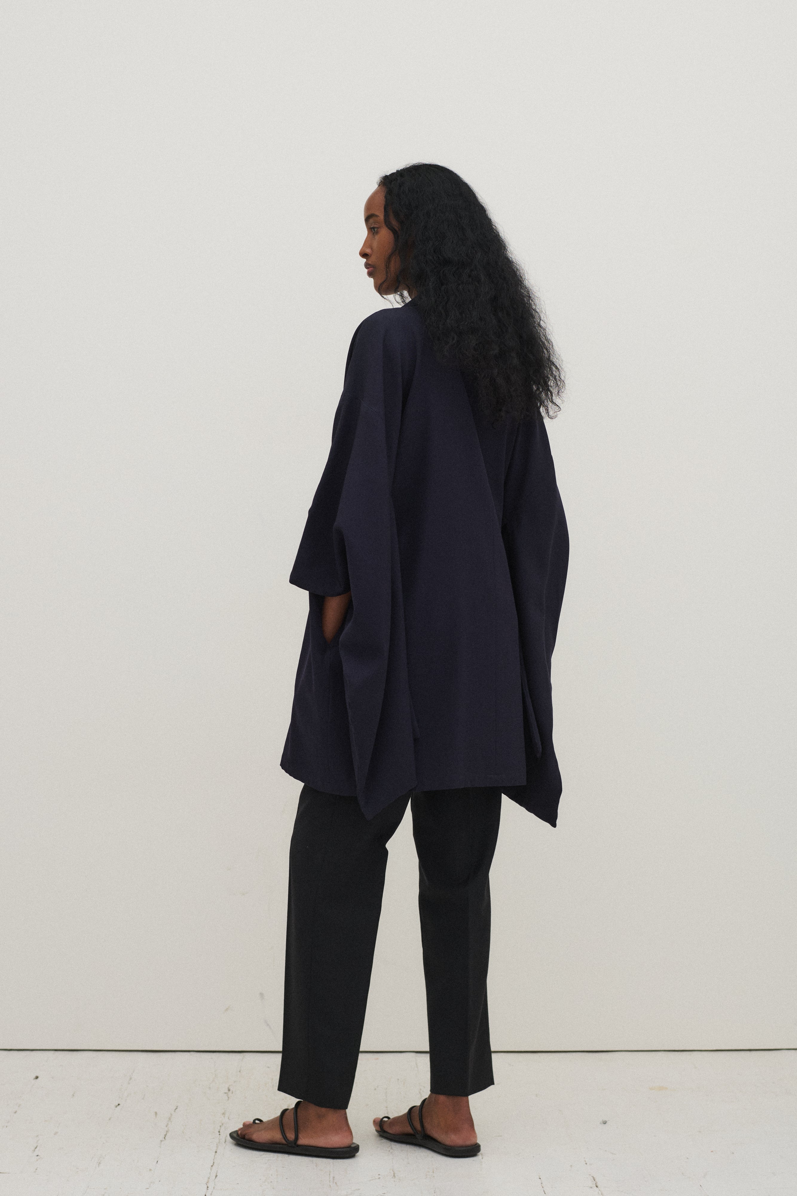 Yohji Yamamoto Navy Coat - Desert Vintage