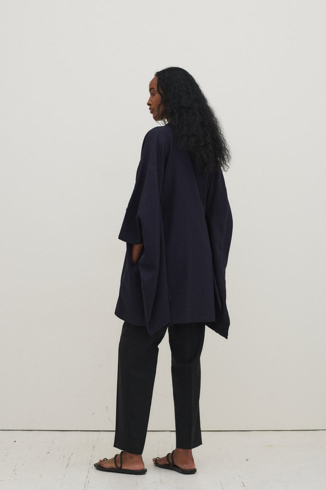 Yohji Yamamoto Navy Coat - Desert Vintage