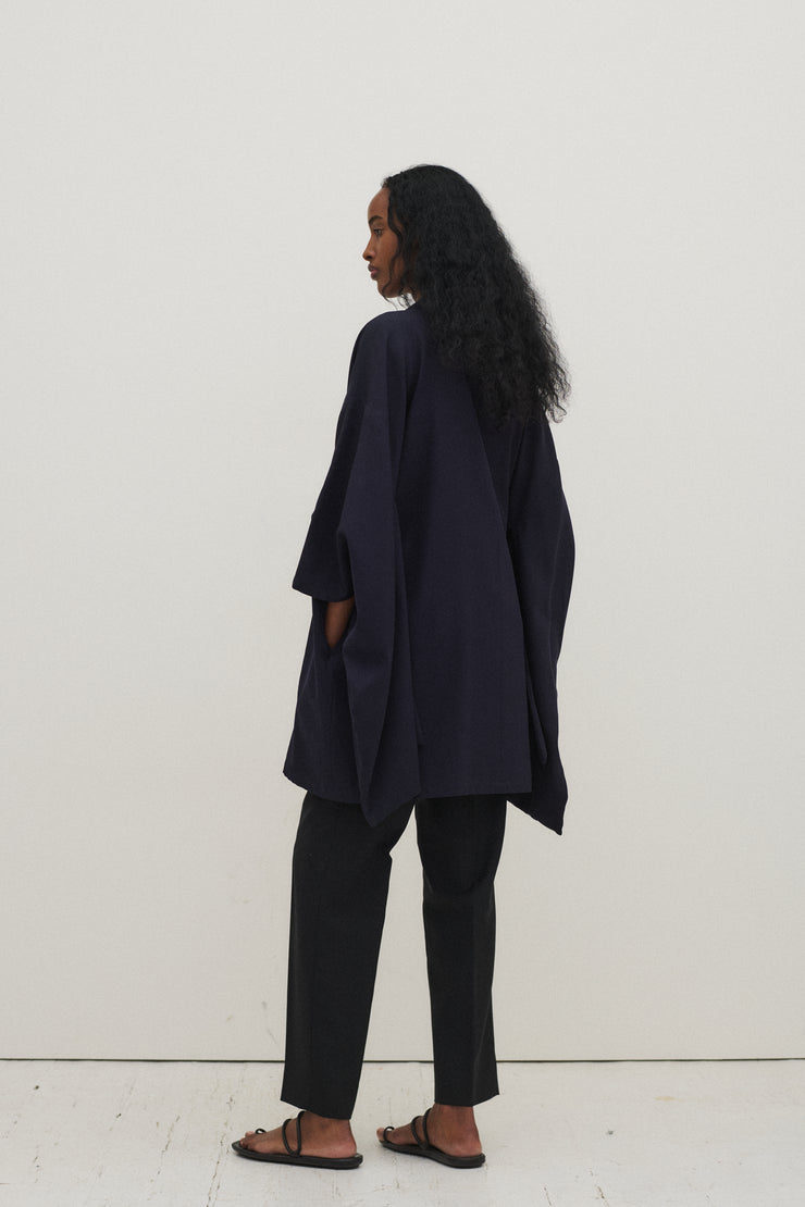 Yohji Yamamoto Navy Coat - Desert Vintage