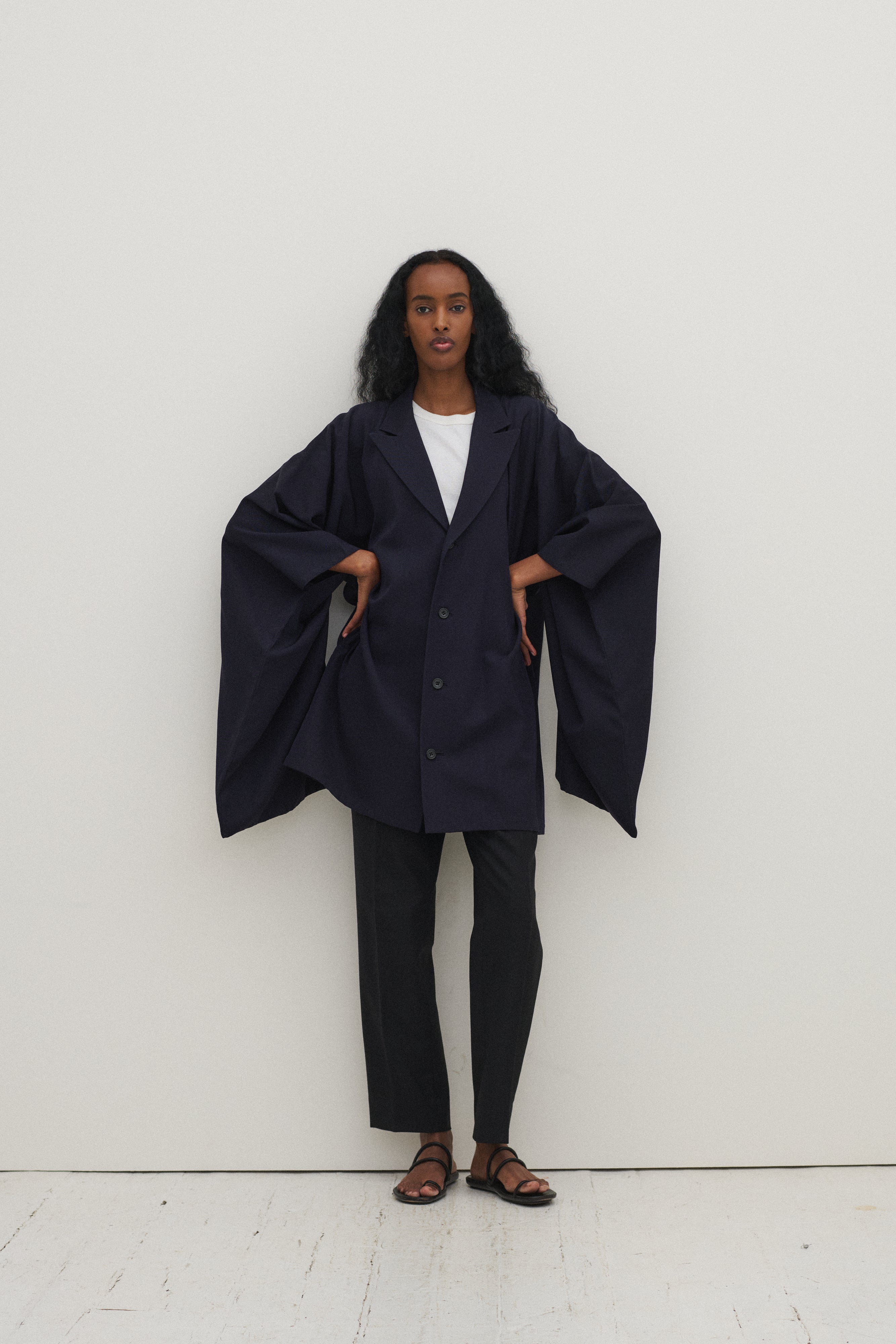 Yohji Yamamoto Navy Coat - Desert Vintage