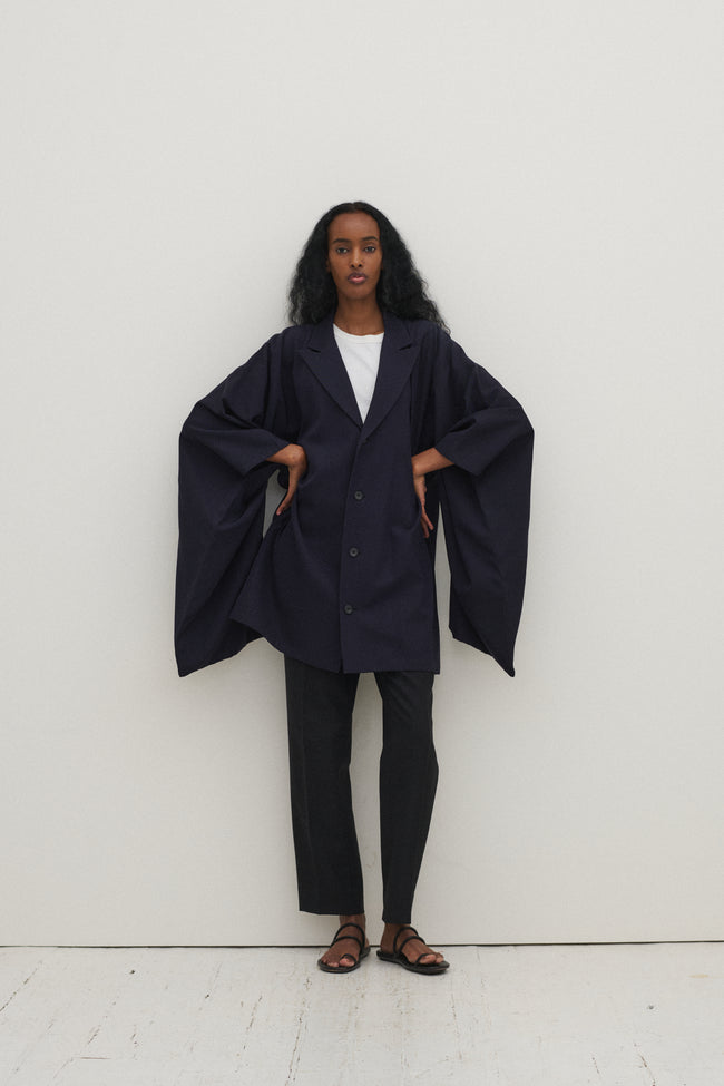 Yohji Yamamoto Navy Coat - Desert Vintage