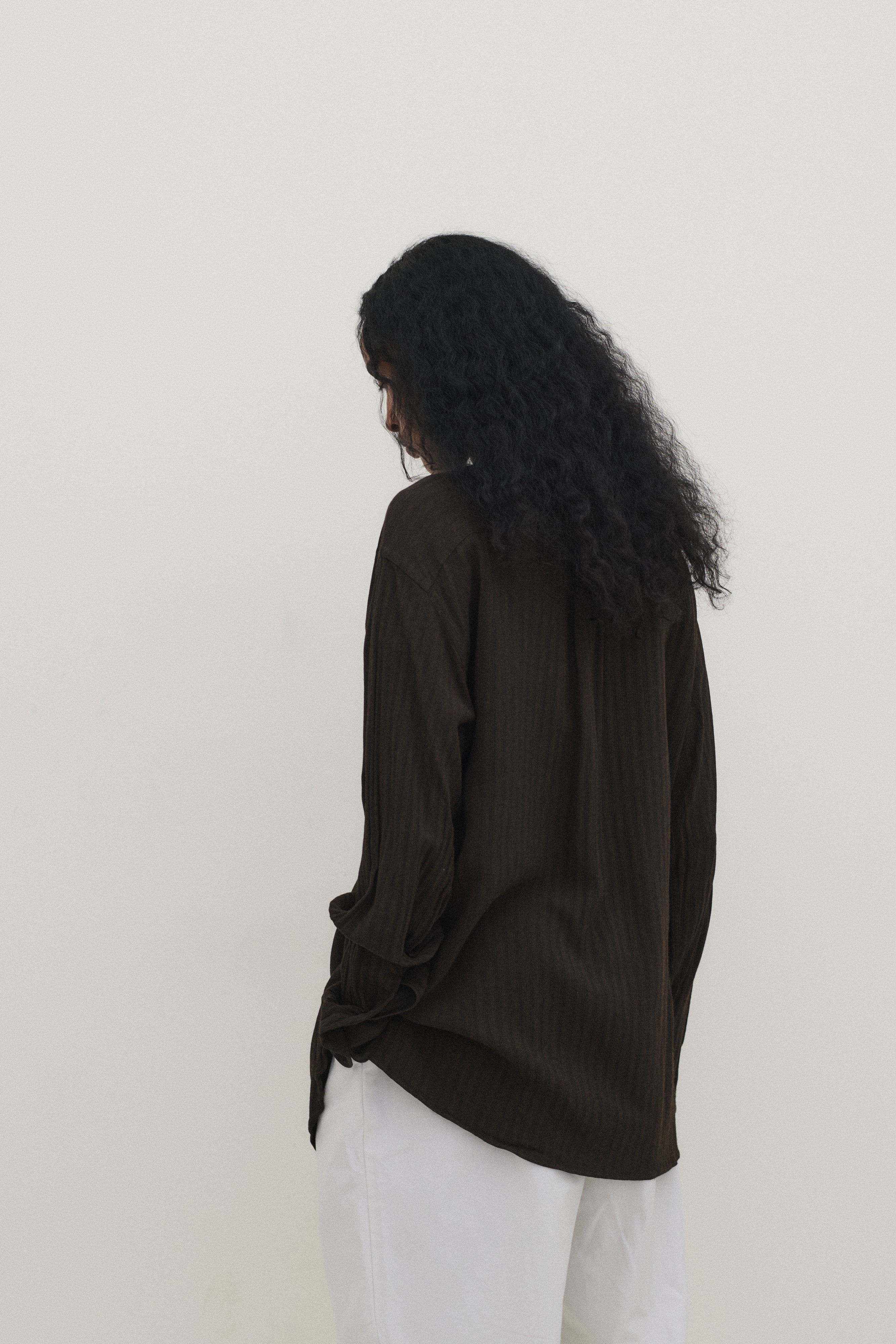 Armani Brown Stripe Shirt - Desert Vintage