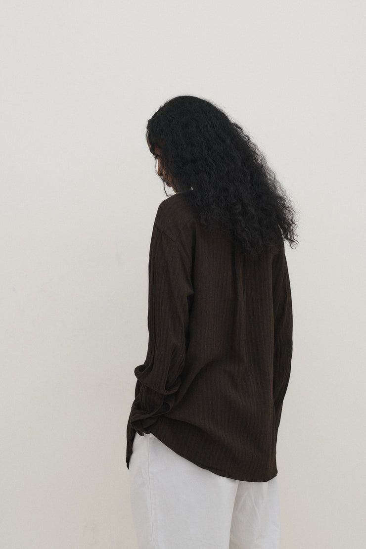 Armani Brown Stripe Shirt - Desert Vintage