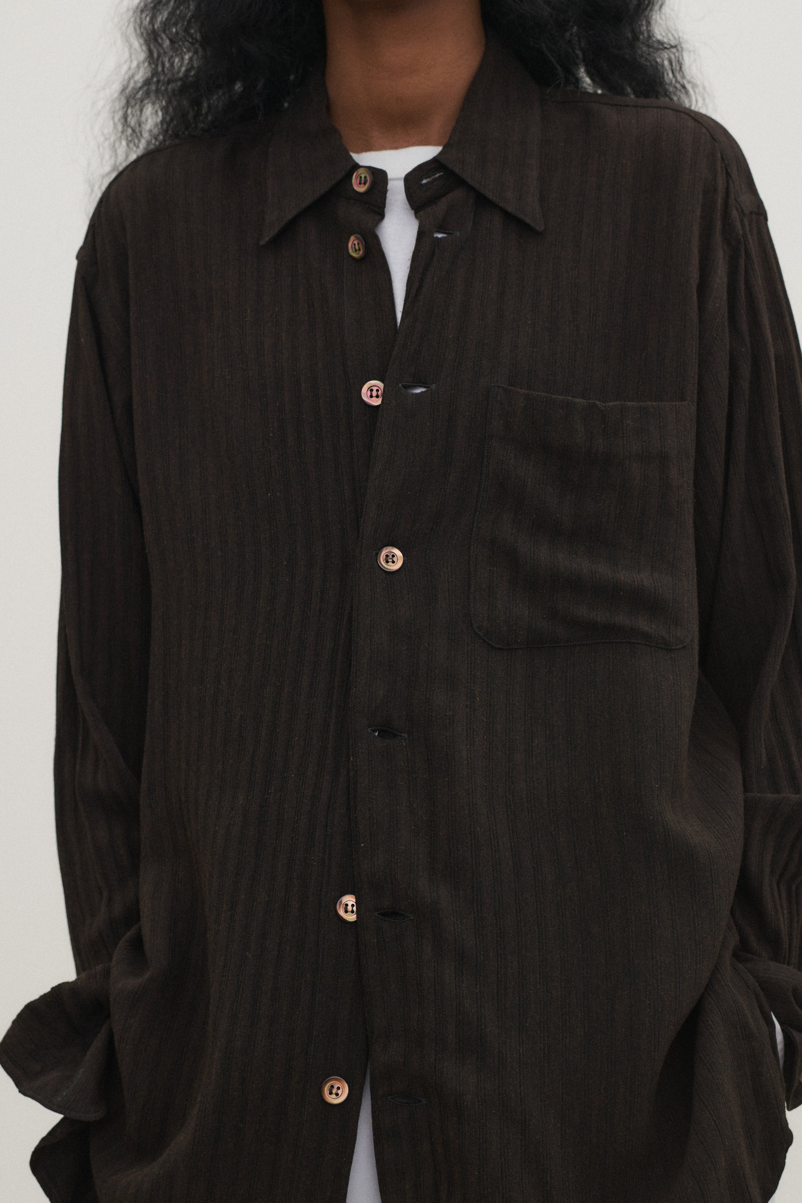 Armani Brown Stripe Shirt - Desert Vintage
