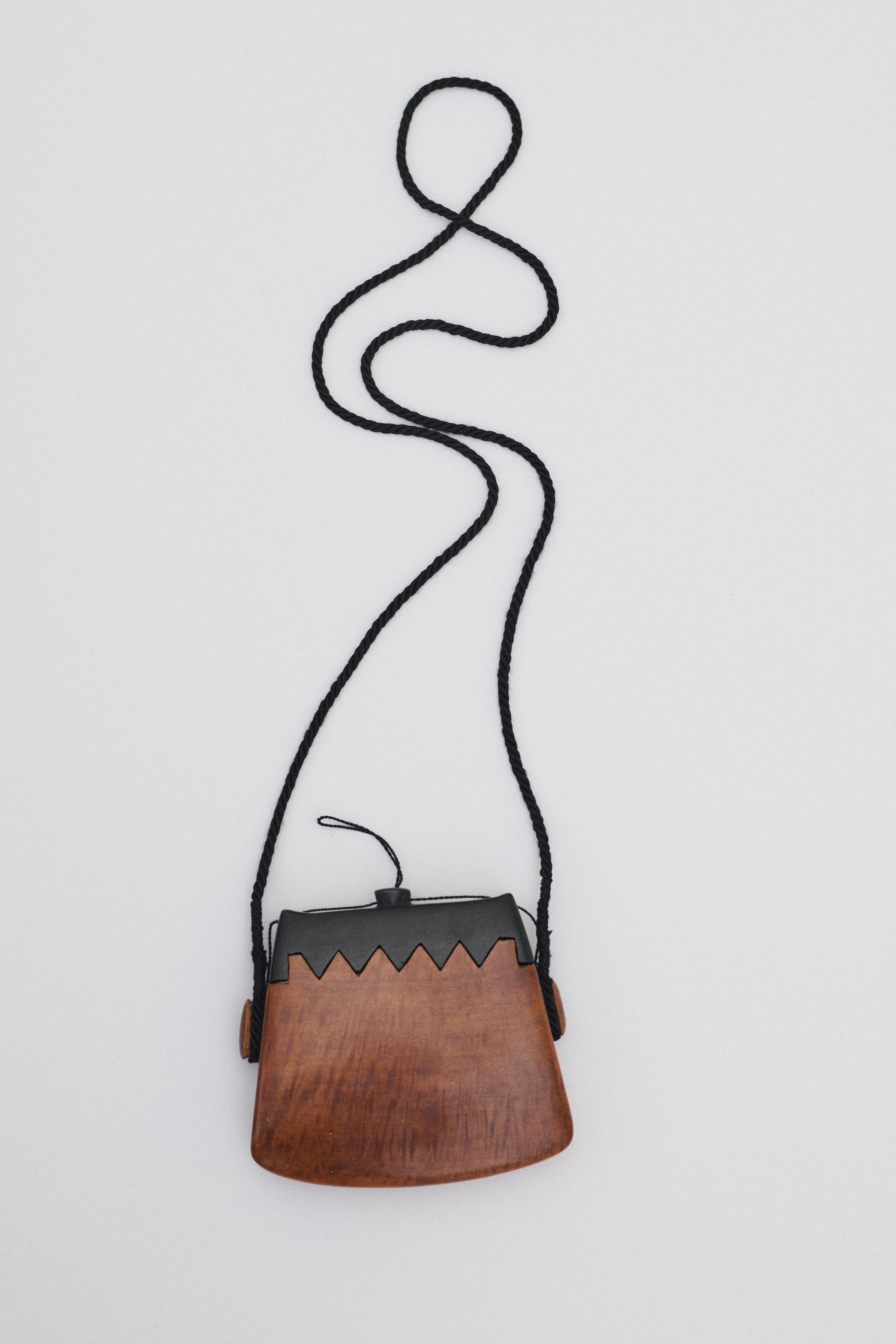 Hand Carved Wood Satchel - Desert Vintage
