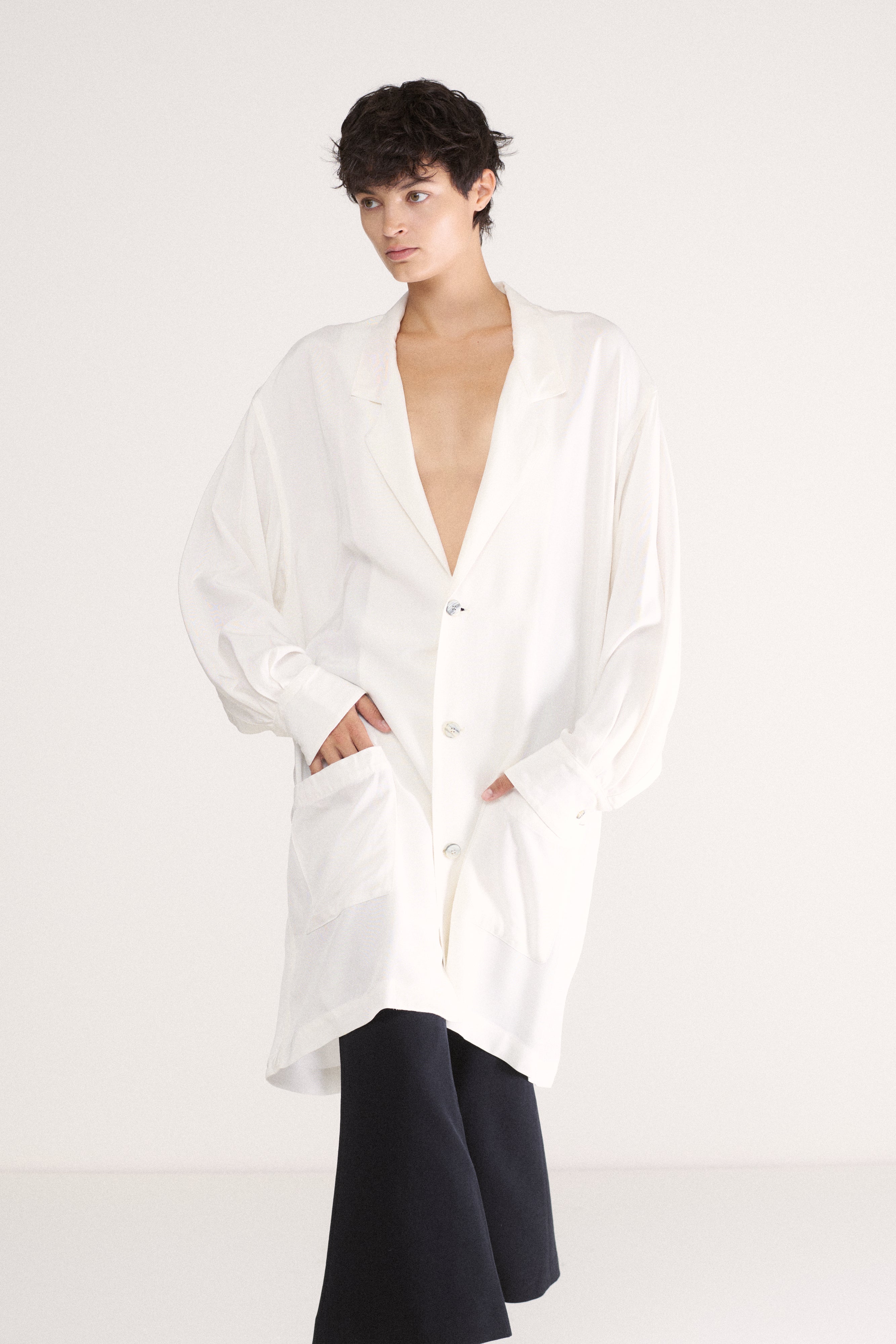 Yohji Yamamoto White Tunic - Desert Vintage