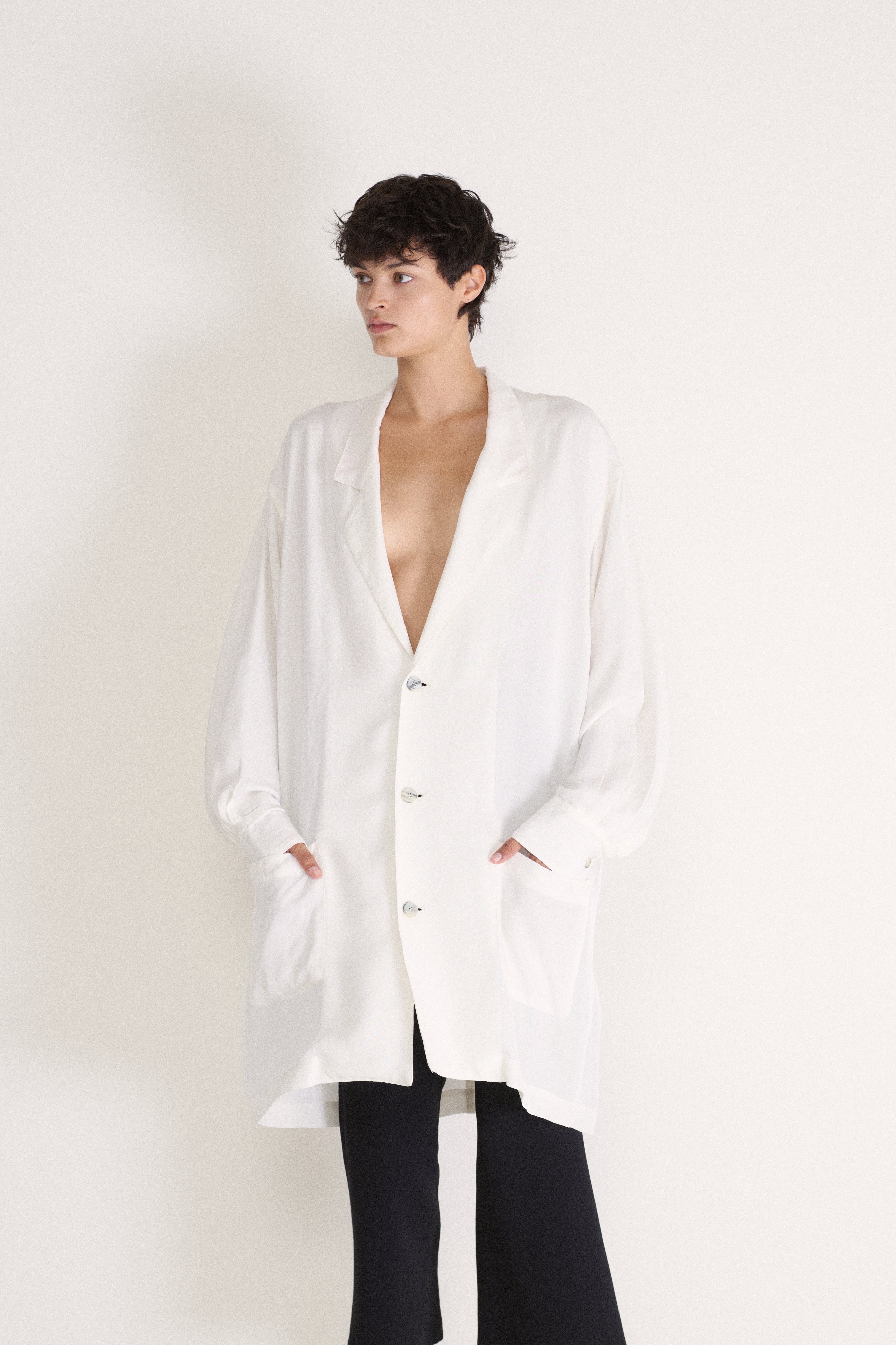 Yohji Yamamoto White Tunic - Desert Vintage