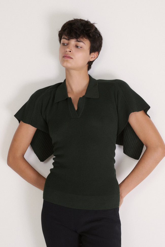 1980s Issey Miyake Green Knit Top - Desert Vintage