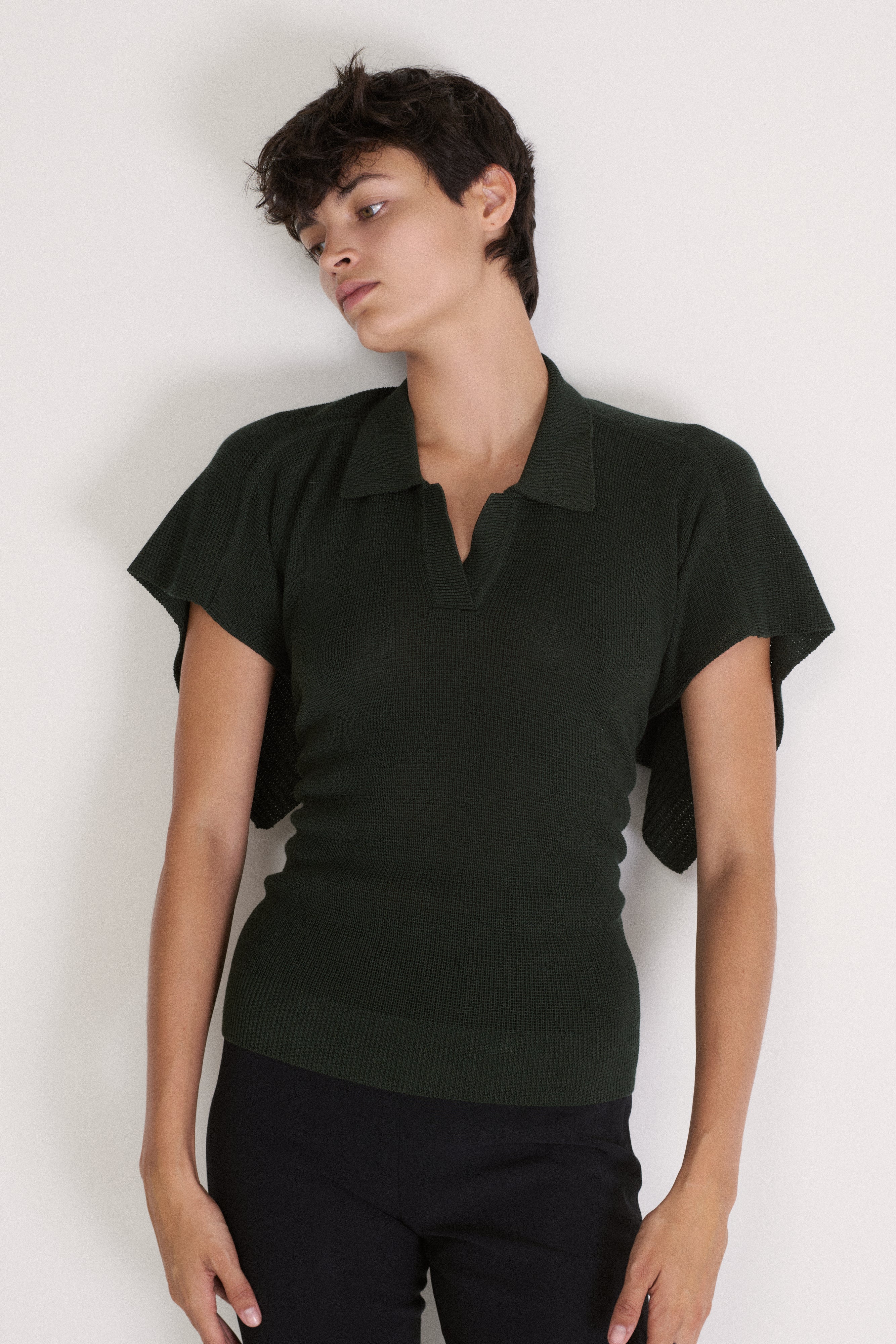 1980s Issey Miyake Green Knit Top - Desert Vintage