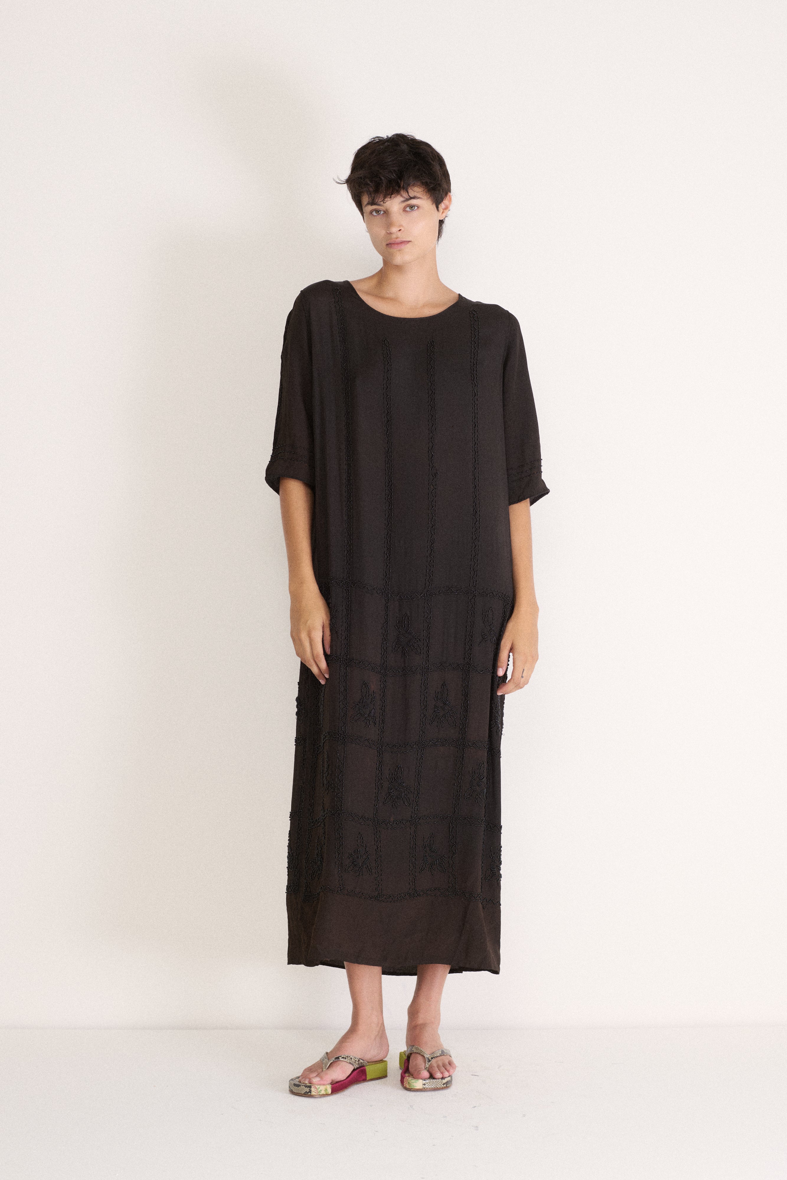 1920s Beaded Chiffon Dress - Desert Vintage