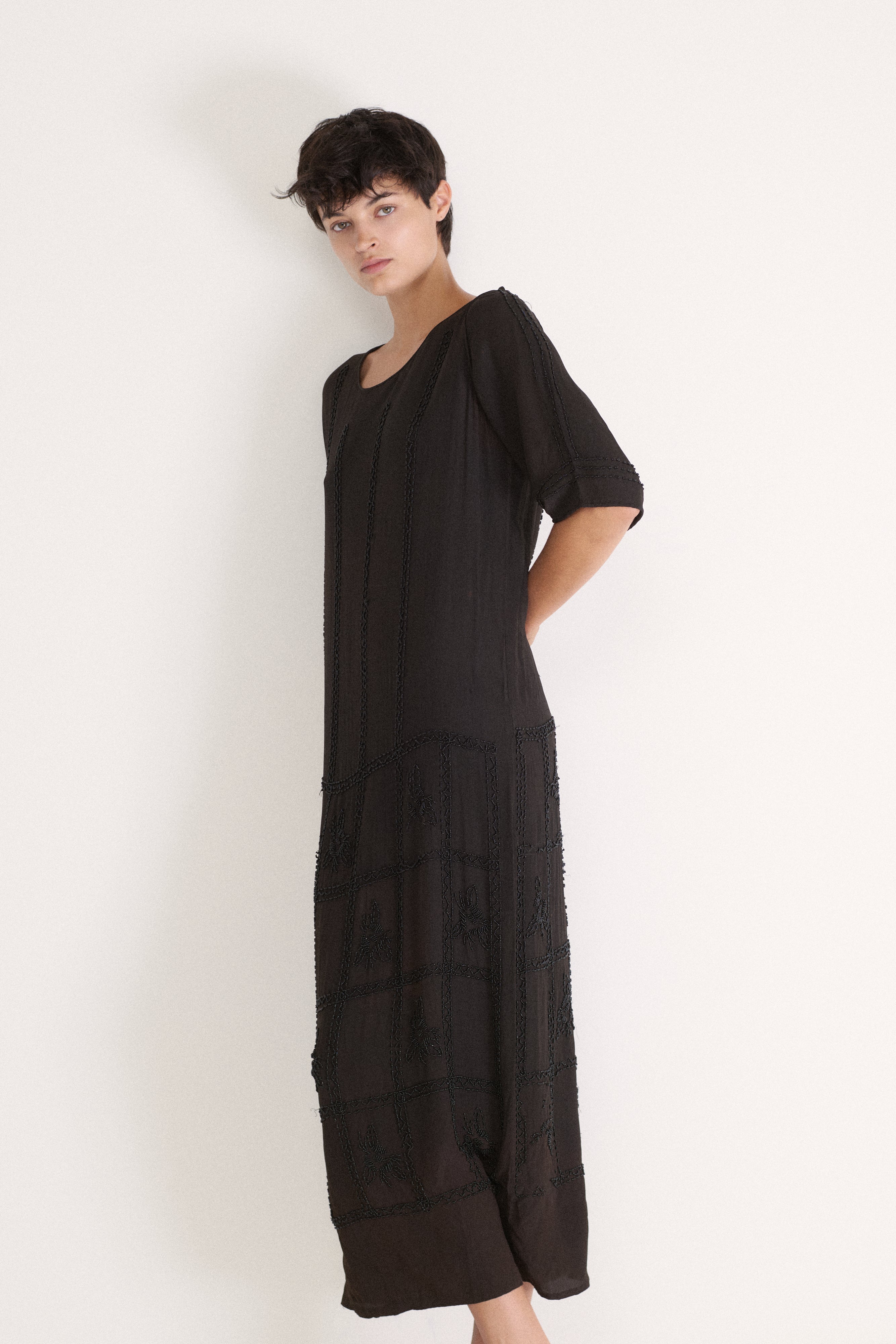 1920s Beaded Chiffon Dress - Desert Vintage