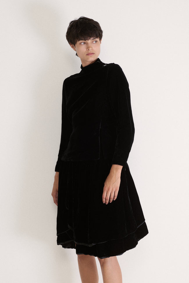JPG Black Velvet Top - Desert Vintage