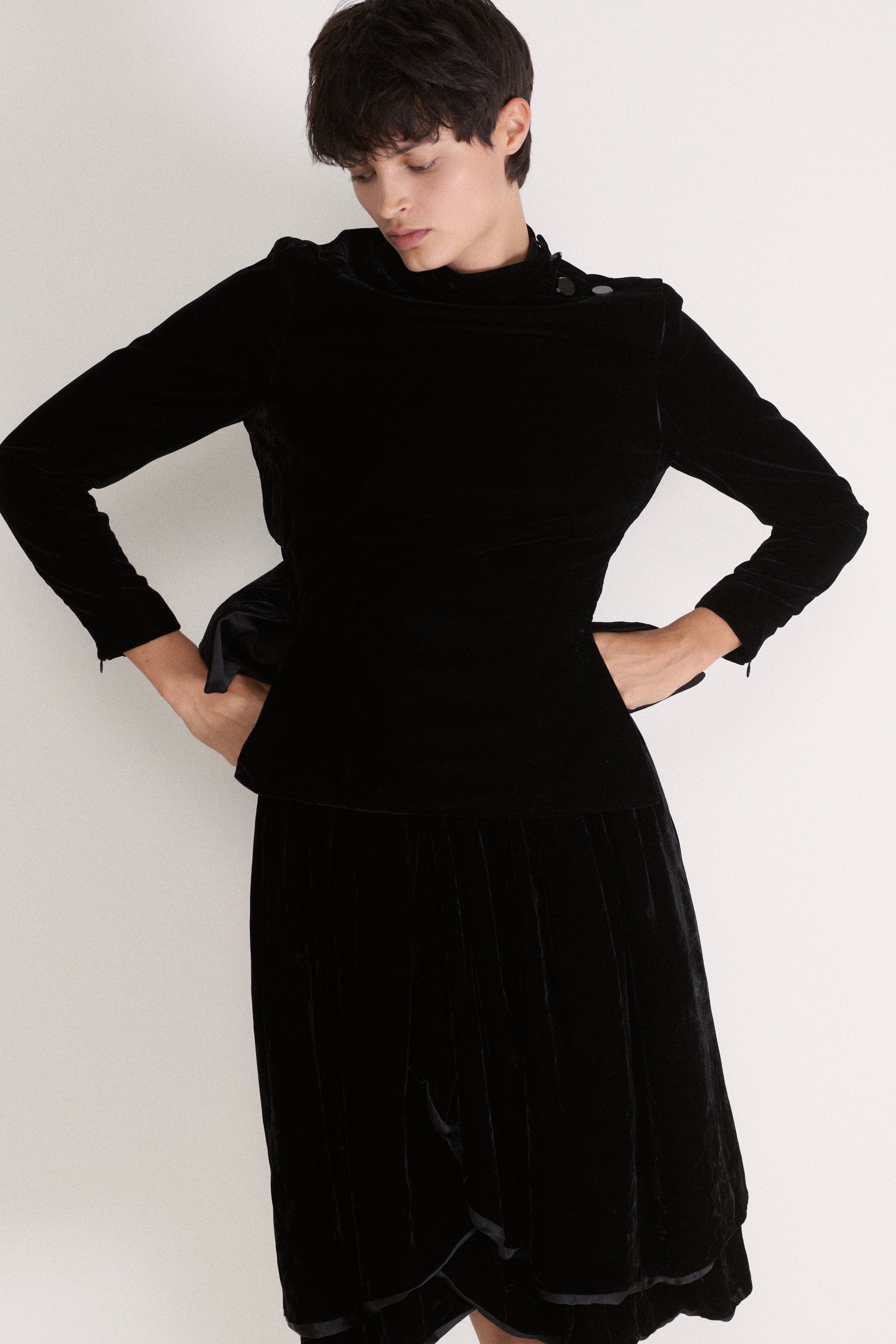 JPG Black Velvet Top - Desert Vintage