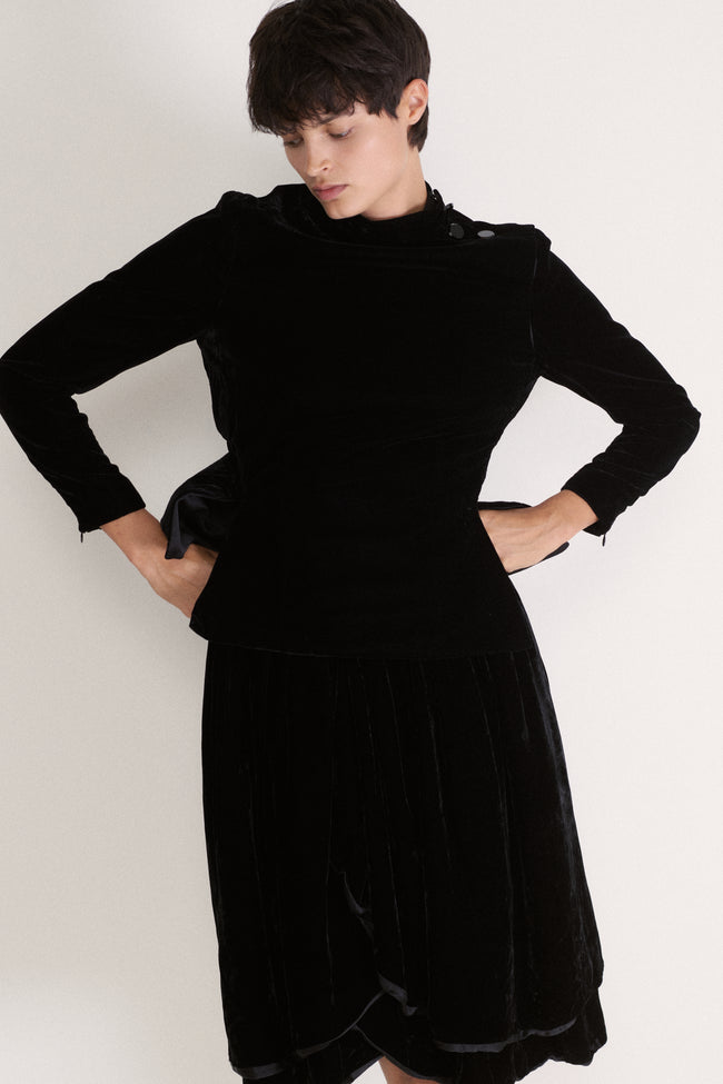 JPG Black Velvet Top - Desert Vintage