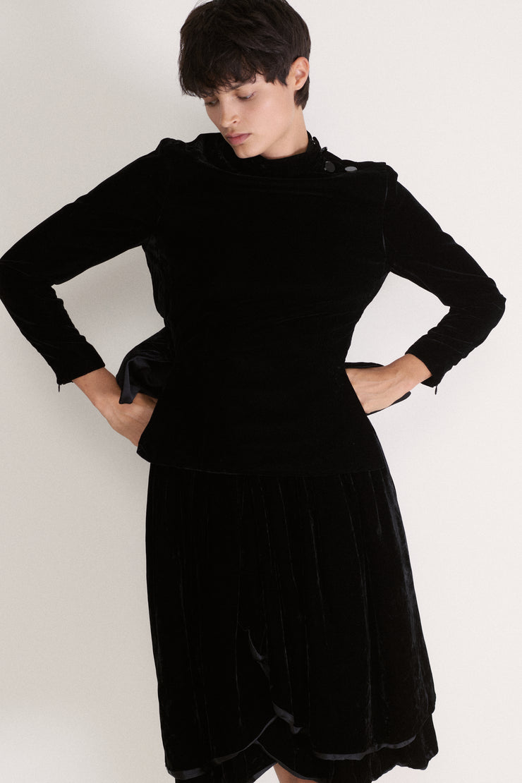 JPG Black Velvet Top - Desert Vintage
