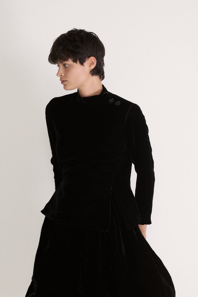 JPG Black Velvet Top - Desert Vintage
