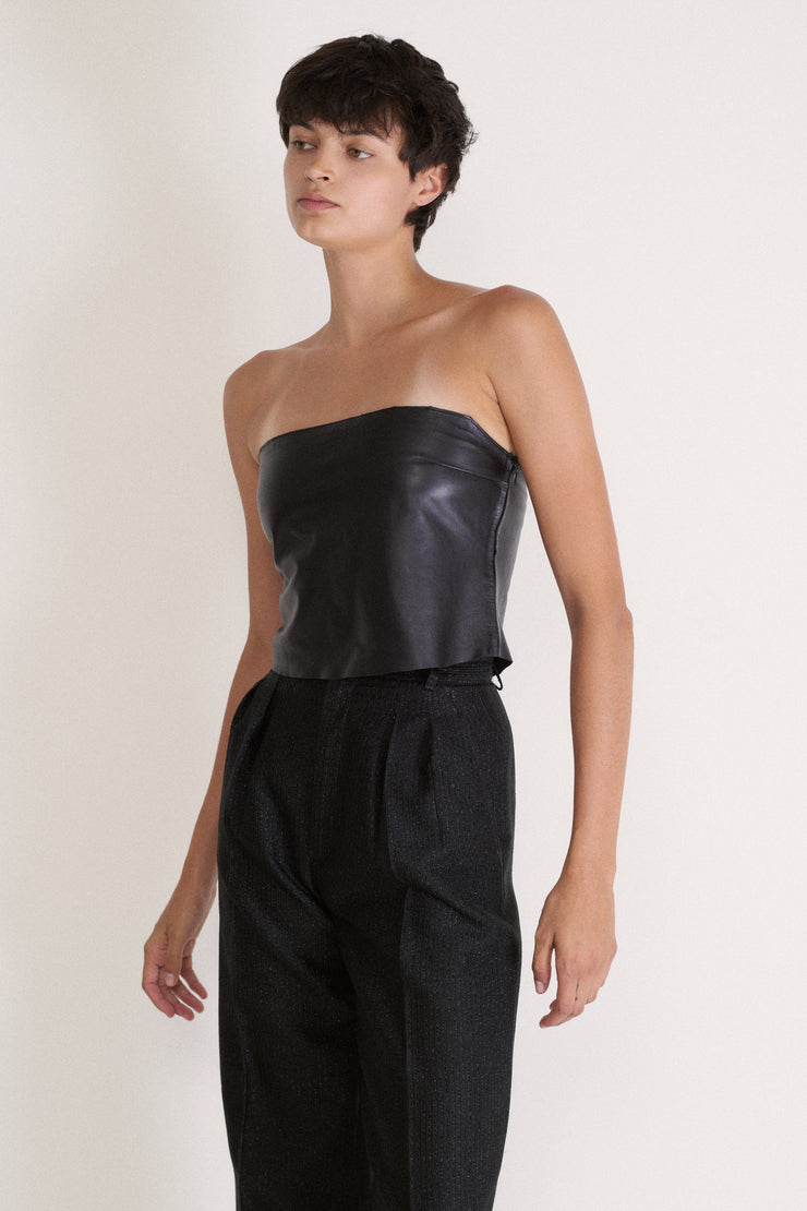 Genny Leather Top - Desert Vintage