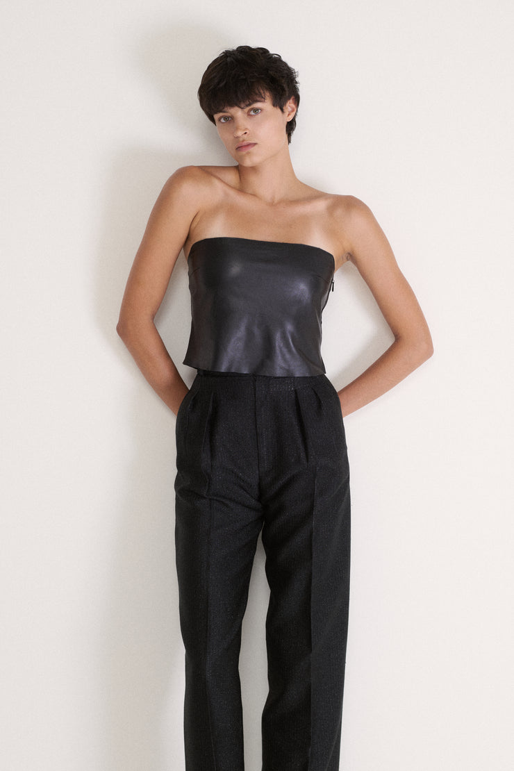 Genny Leather Top - Desert Vintage