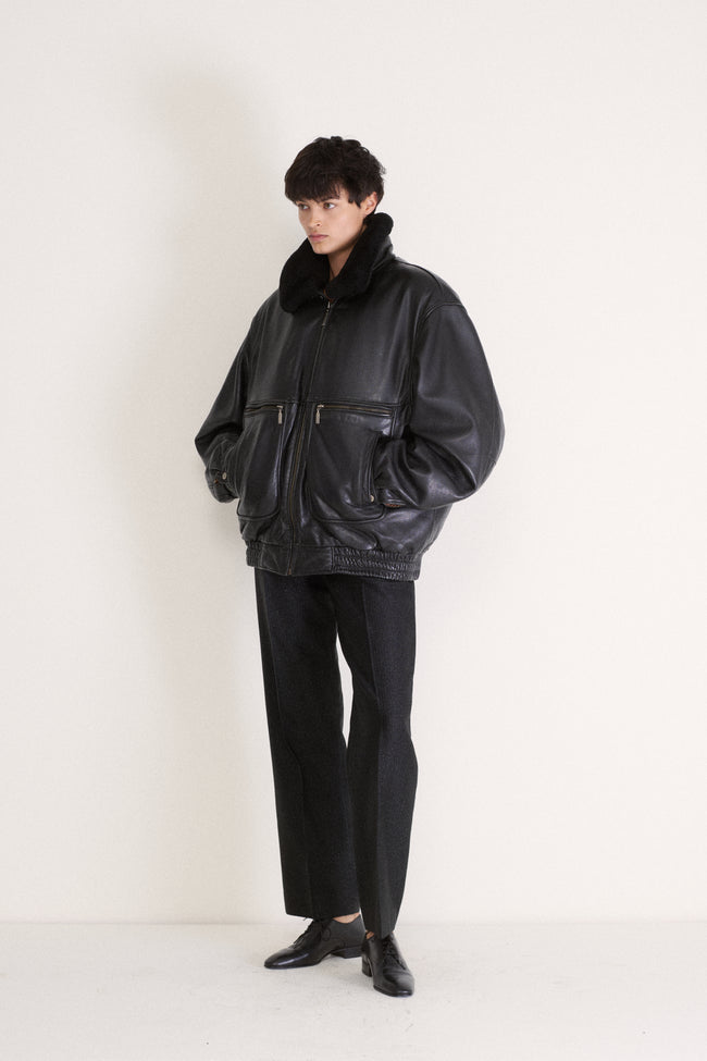 Armani Leather Bomber - Desert Vintage