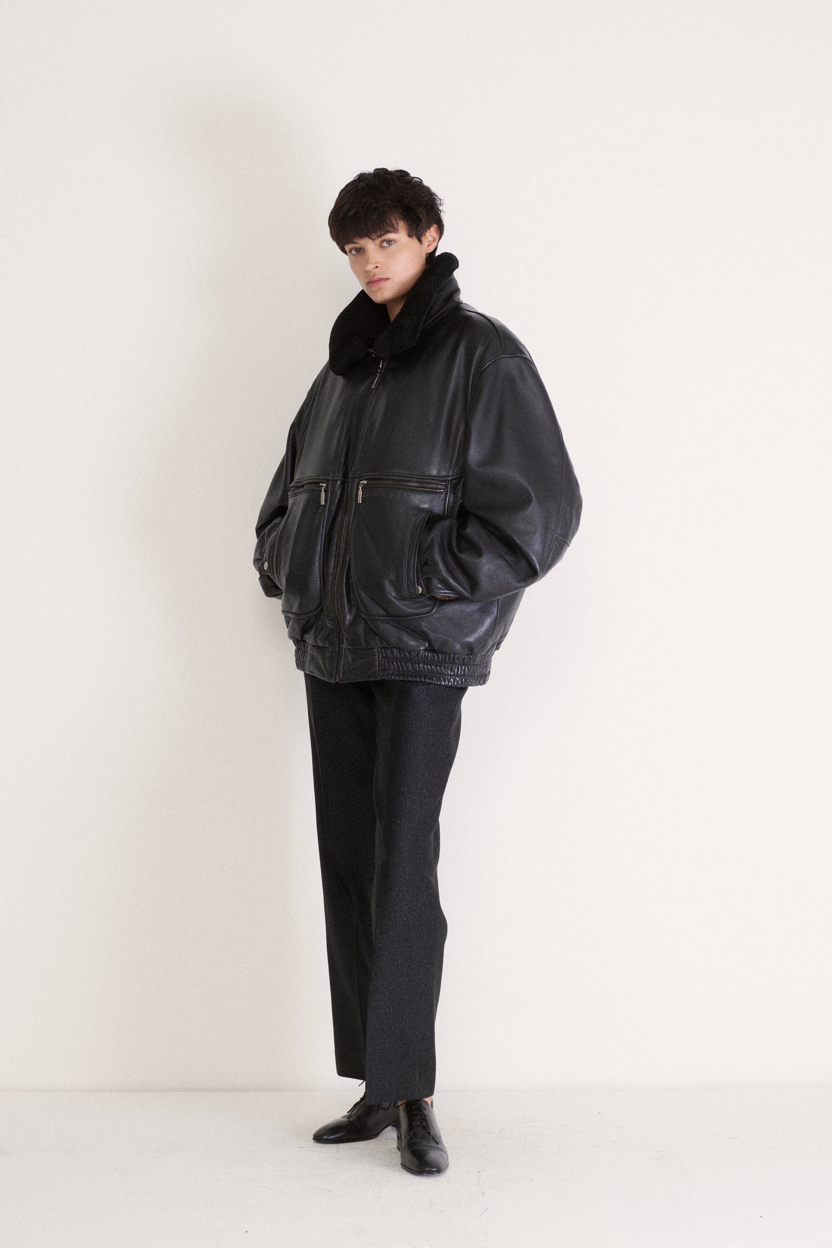 Armani Leather Bomber - Desert Vintage
