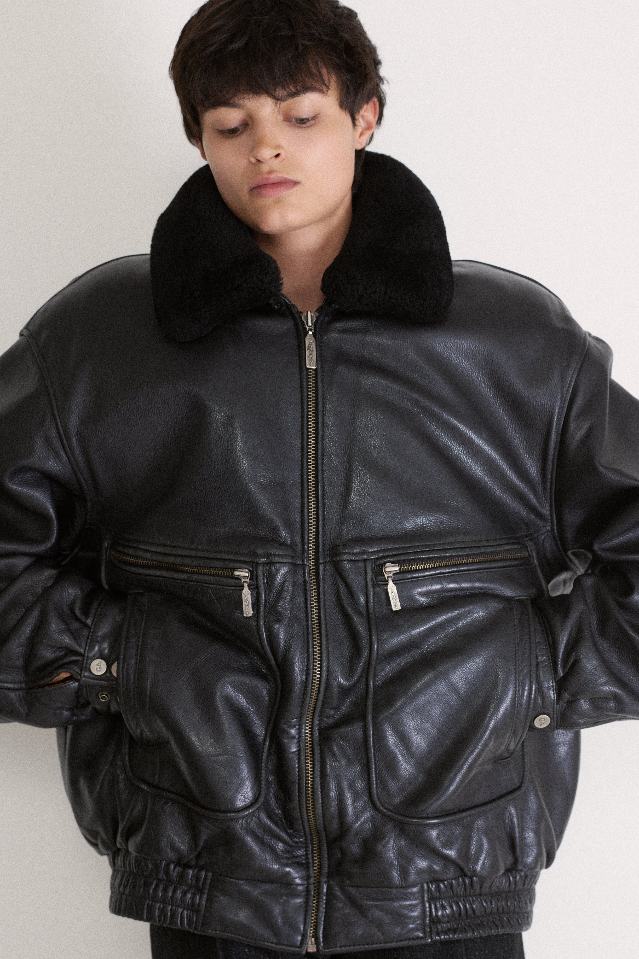 Armani Leather Bomber - Desert Vintage