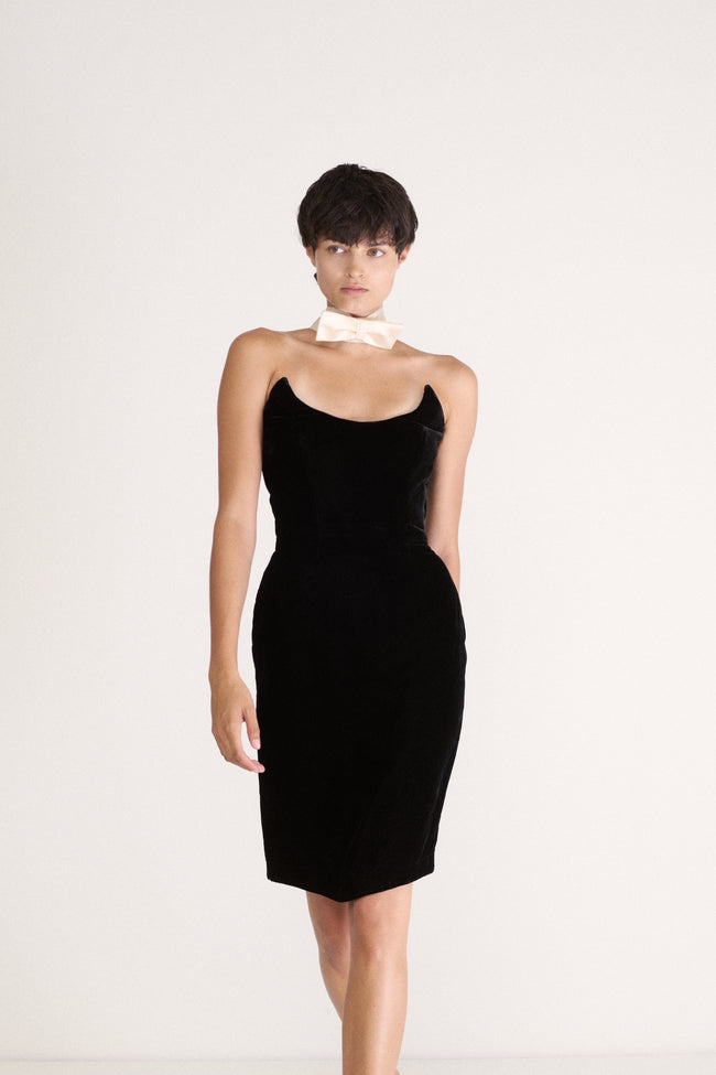 Thierry Mugler Velvet Dress - Desert Vintage