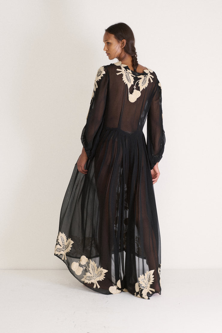 1930s Silk Chiffon Dress - Desert Vintage