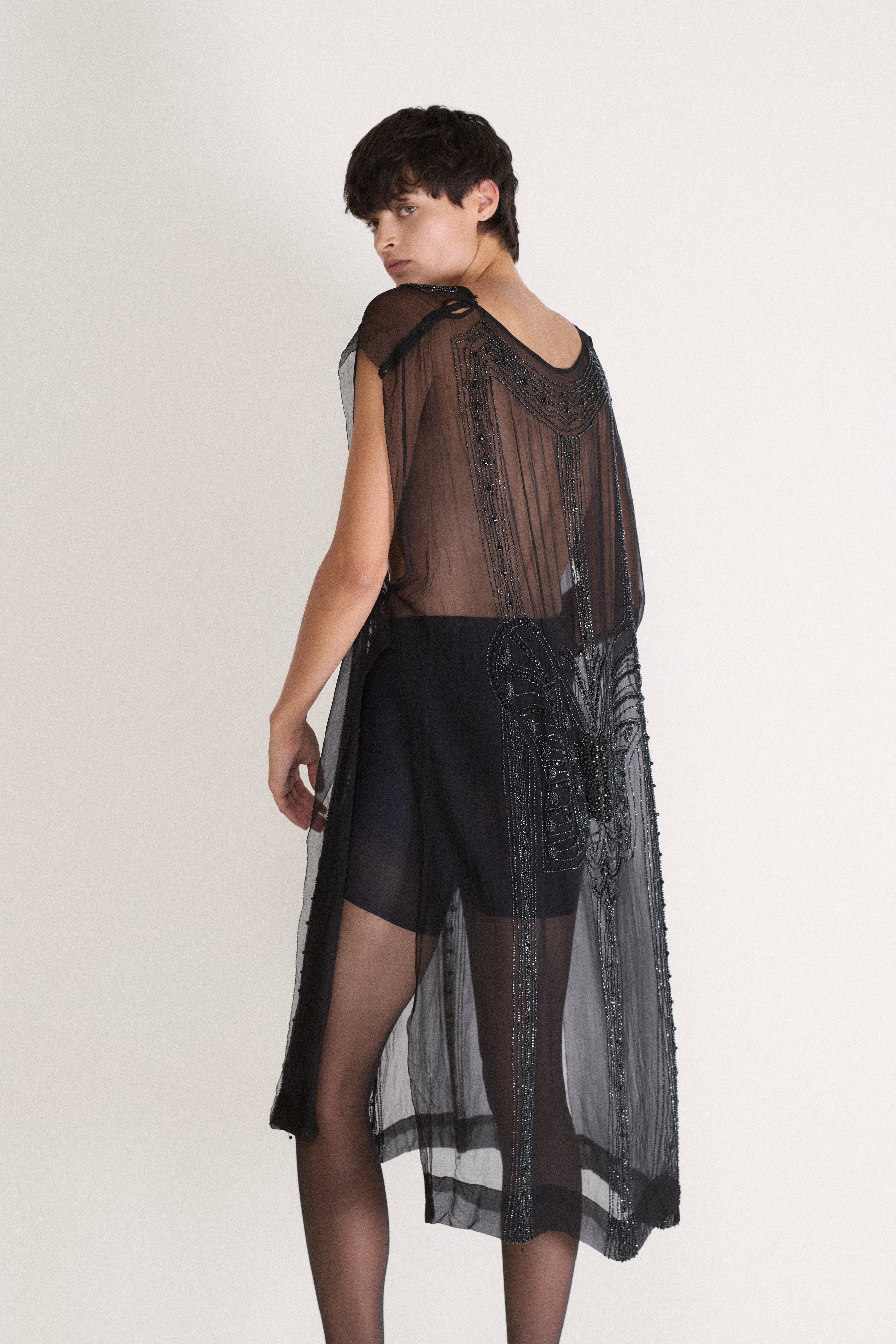 Antique Silk Butterfly Dress - Desert Vintage